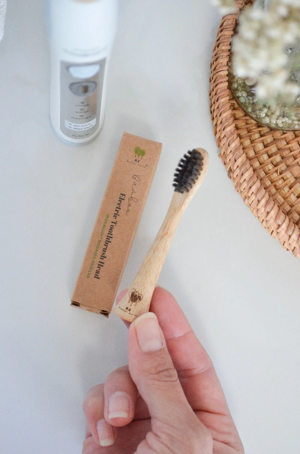 4-Pack Bamboo Electric Toothbrush Heads | Sonicare Compatible - Image 2