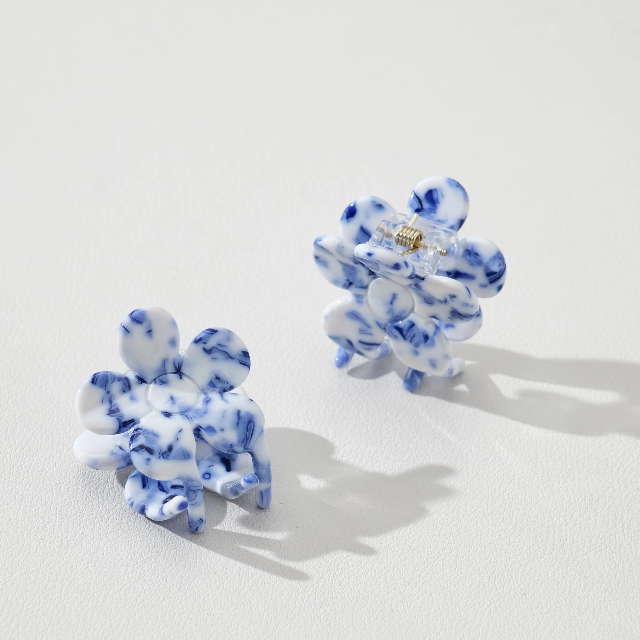 Blossom Coastal Blue Flower | Mini Claw Clip | Set of 2 - Image 3