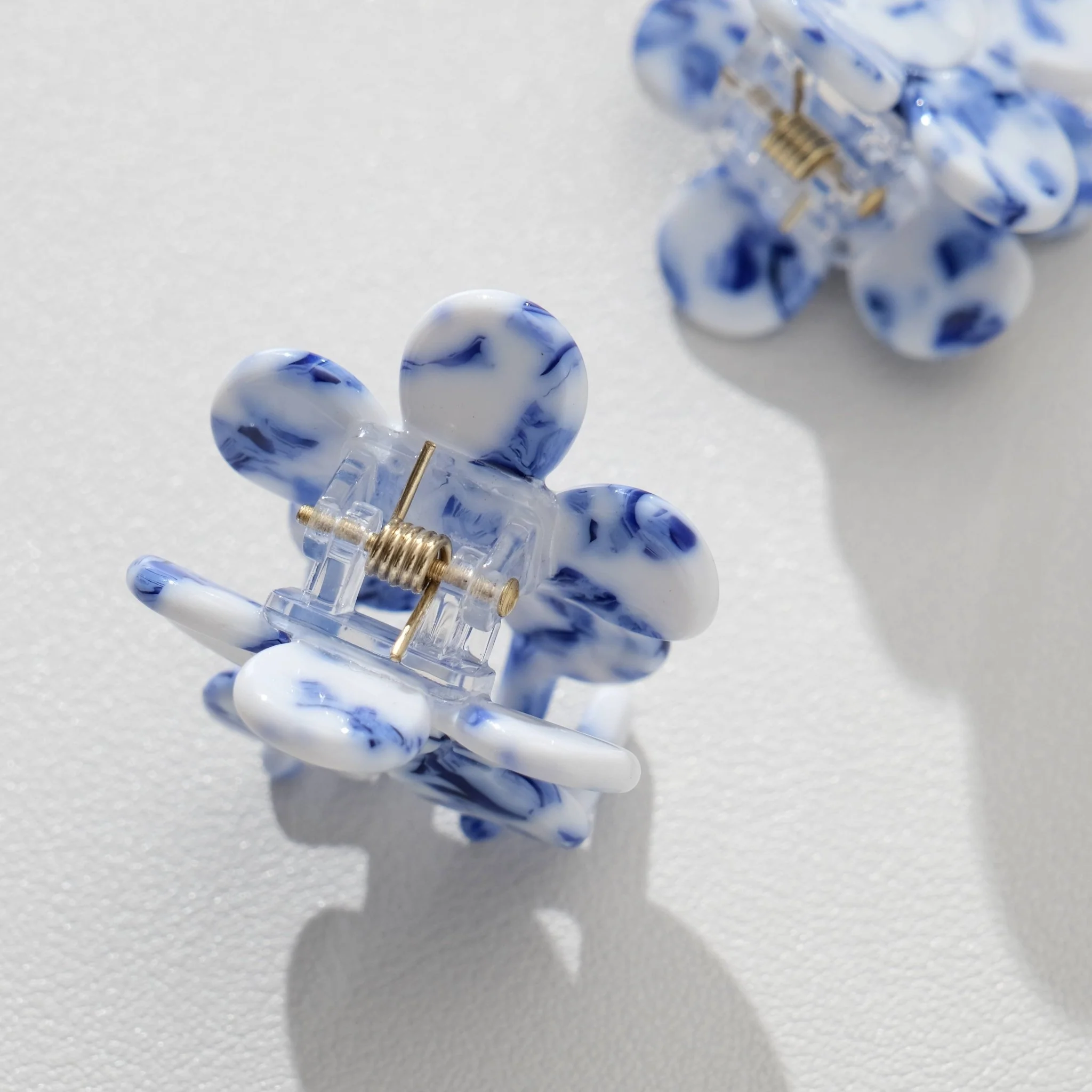 Blossom Coastal Blue Flower | Mini Claw Clip | Set of 2 - Image 4