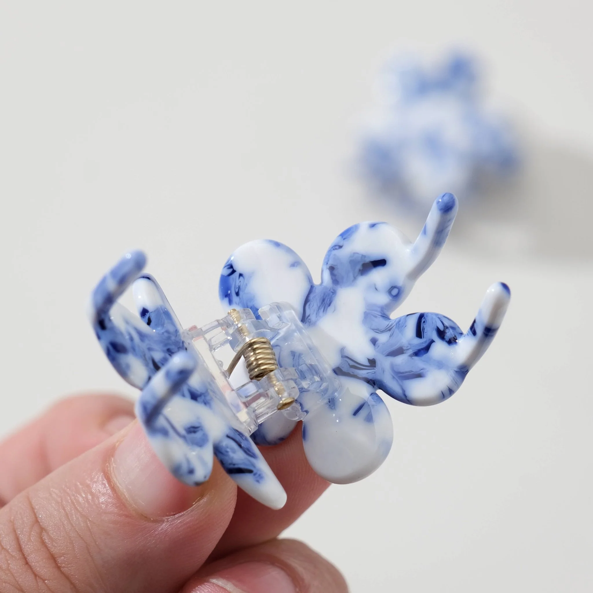 Blossom Coastal Blue Flower | Mini Claw Clip | Set of 2 - Image 6