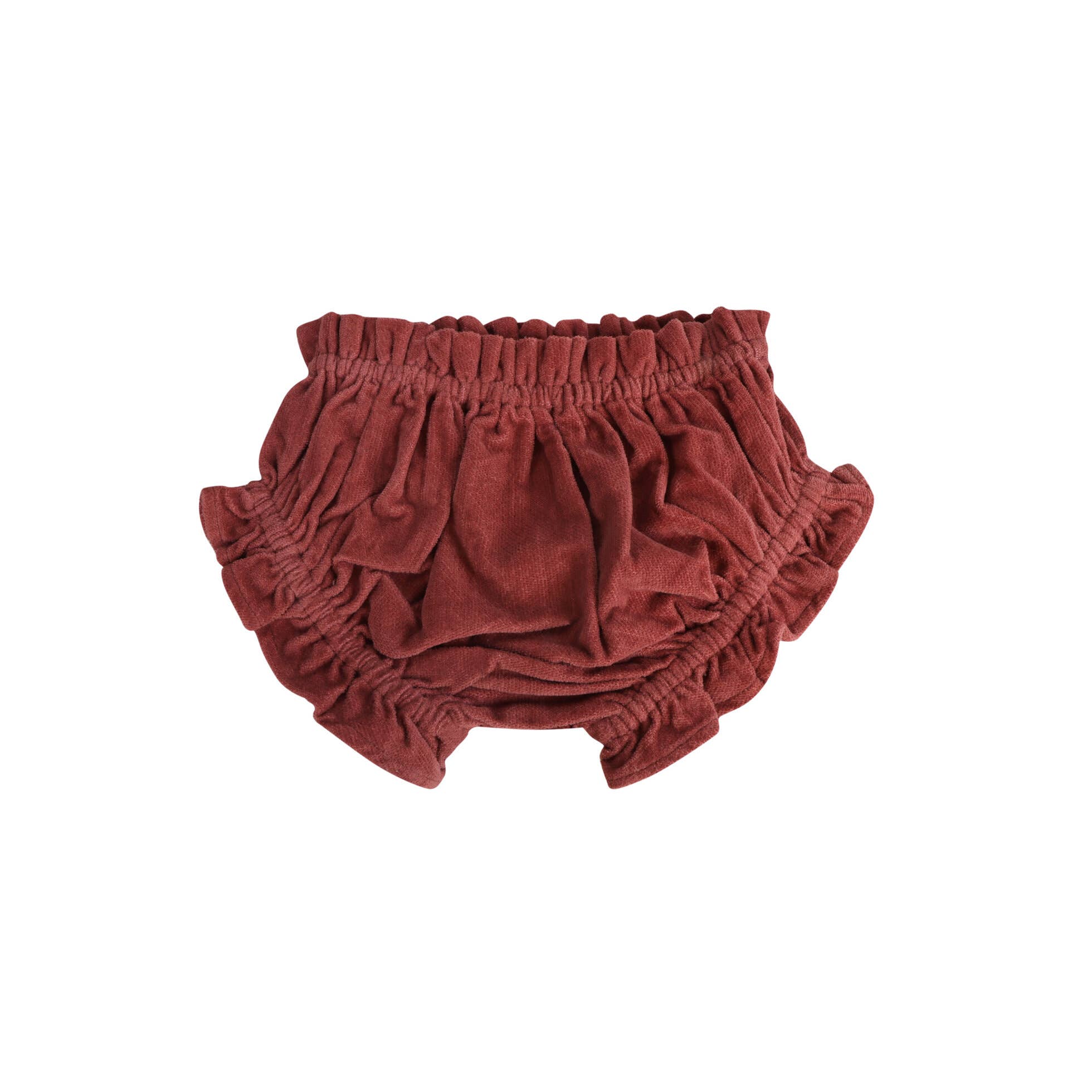 Organic Amber Velvet Baby Dress & Bloomer Set | Terracotta - Image 6