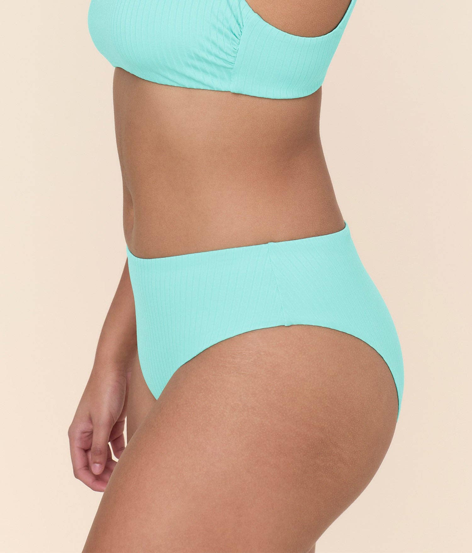 The 90s High Waist Bikini Bottom | Opal - Image 6