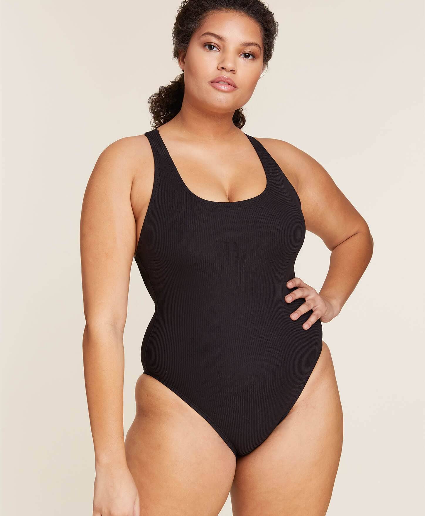 The Tulum Ribbed One Piece | Black - Image 3