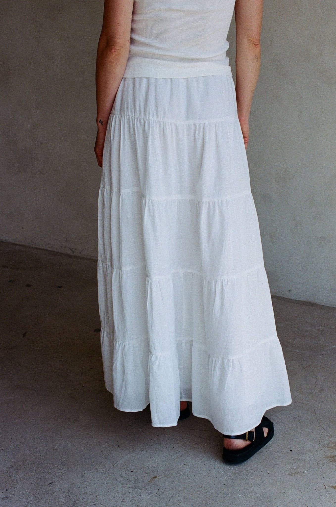 May Tiered Maxi Skirt | Off White - Image 6