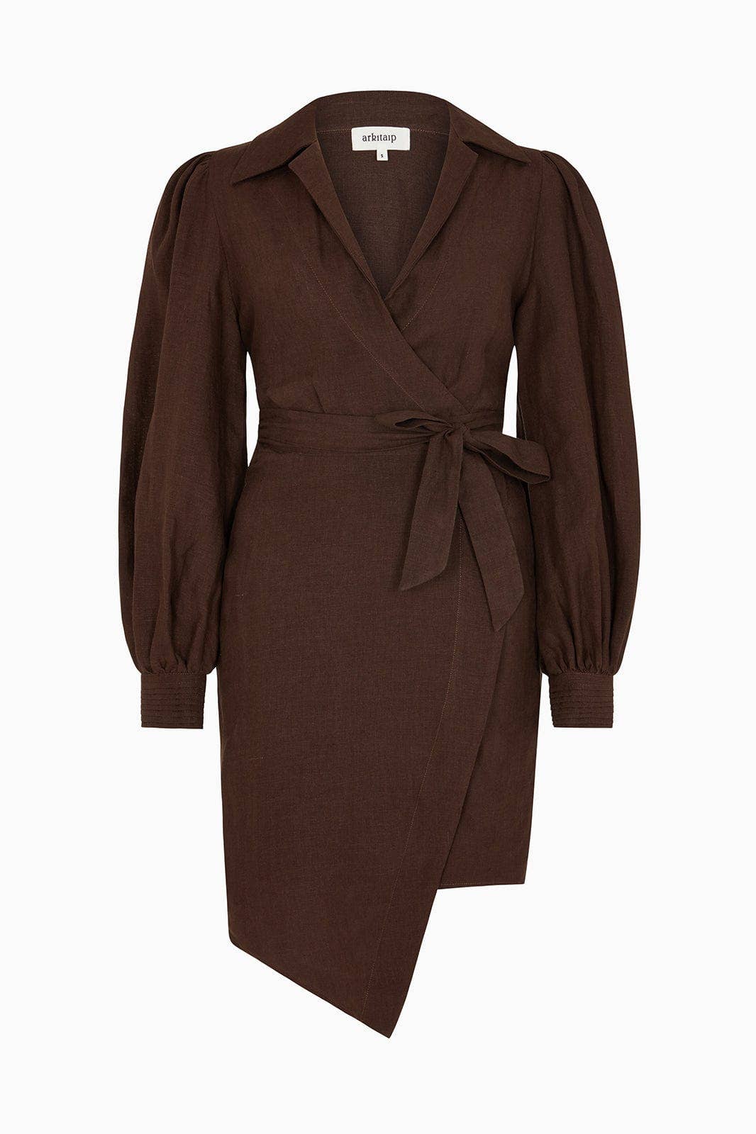 The Anja Shirt Mini Dress | Mocha - Image 5