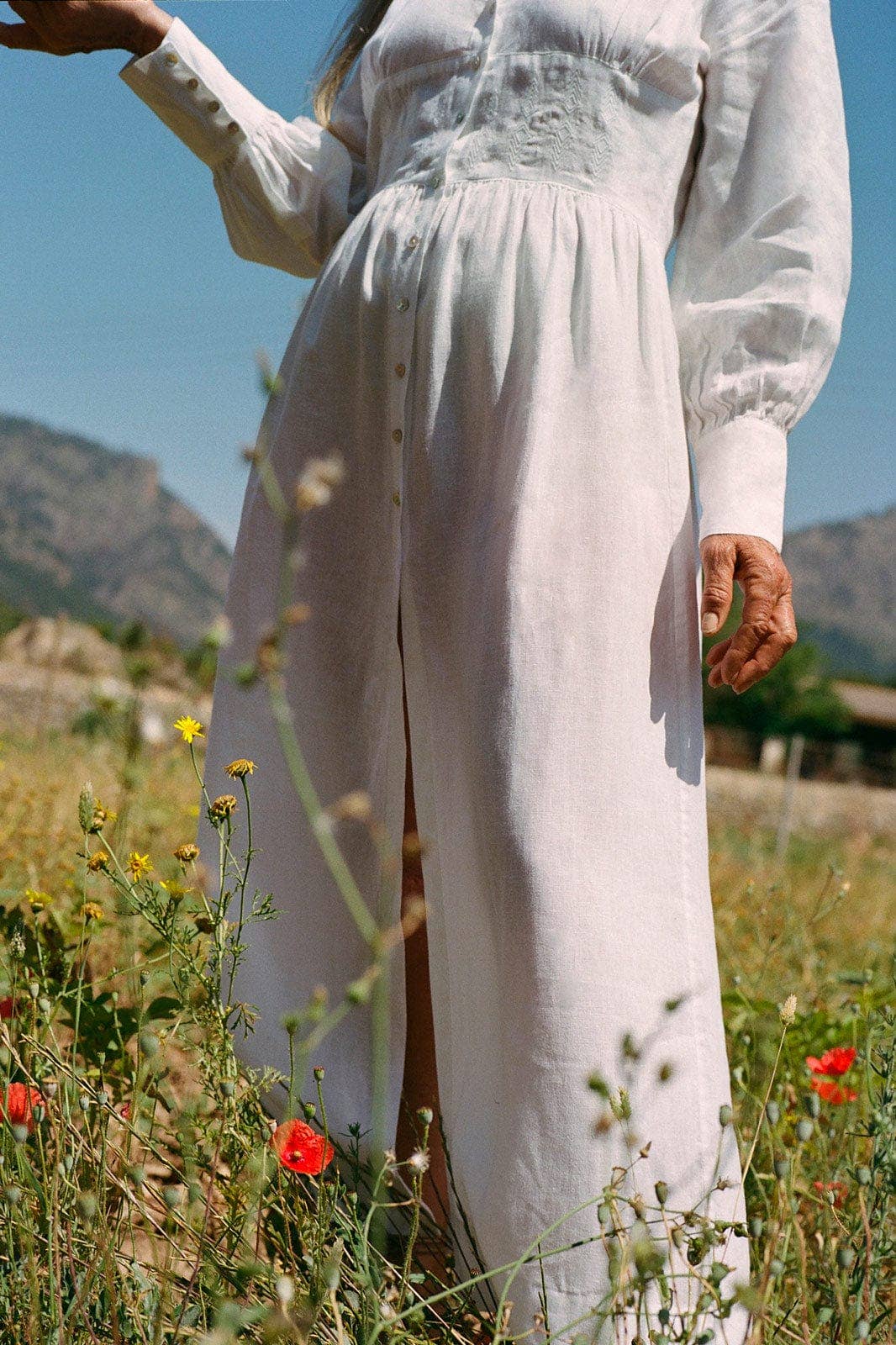 The Gertrude Linen Maxi Dress | White - Image 4