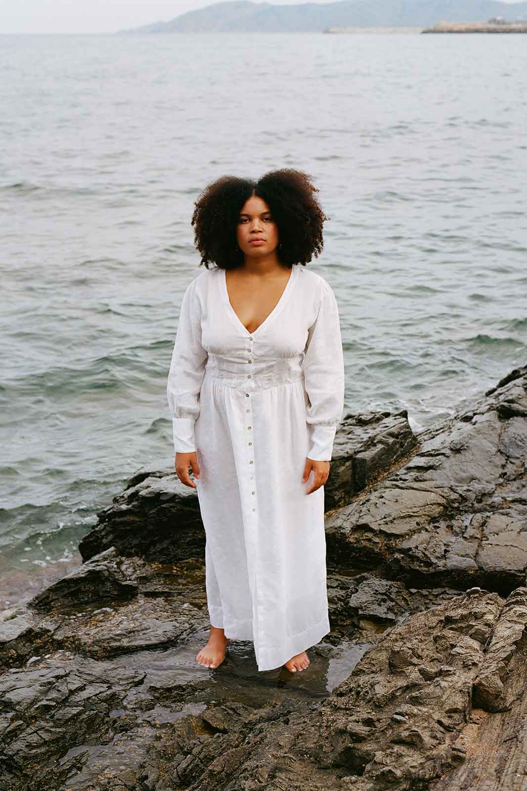 The Gertrude Linen Maxi Dress | White - Image 6