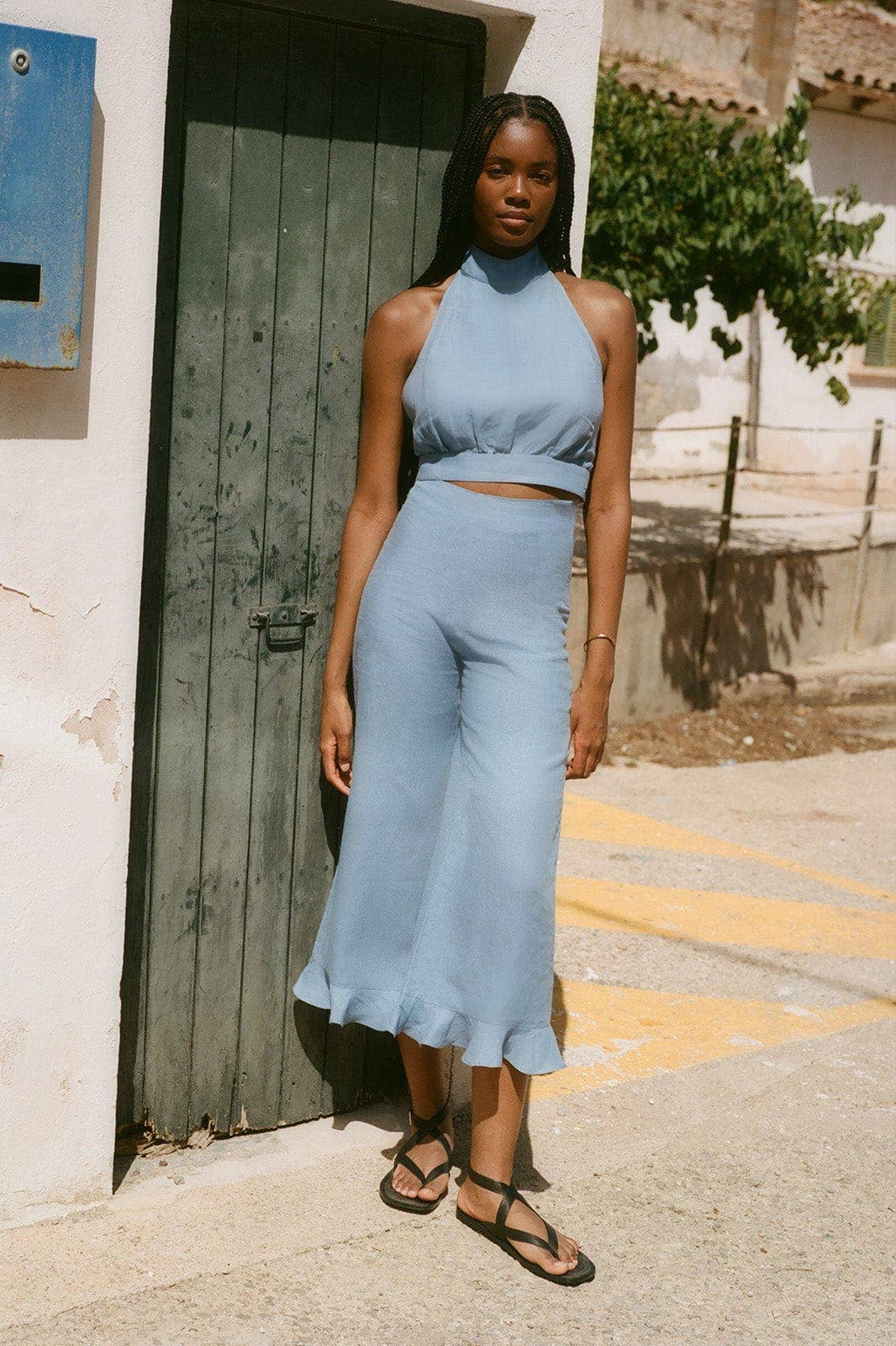 The Ronja Halterneck Top | Poppy Blue - Image 4
