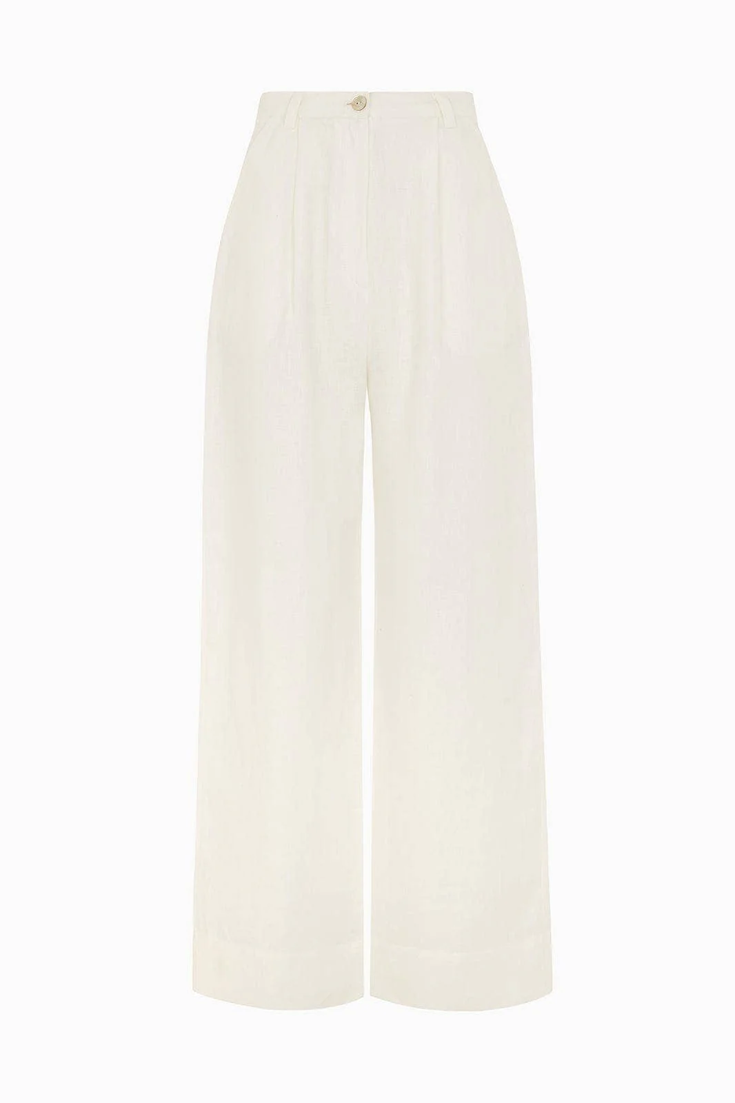 The Wabi Pleated Linen Trousers | Off-White - Image 4