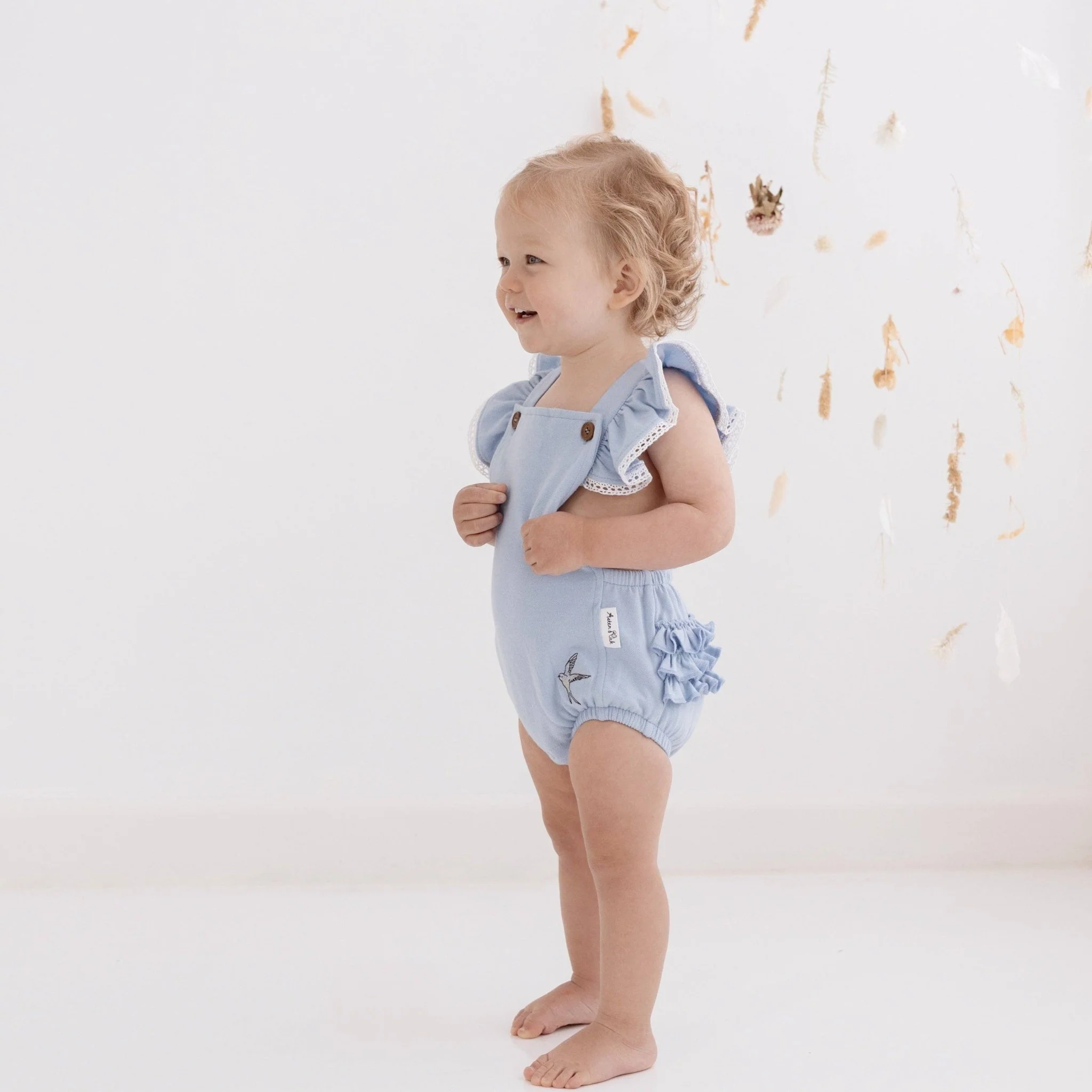 Chambray Ruffle Playsuit - Image 3