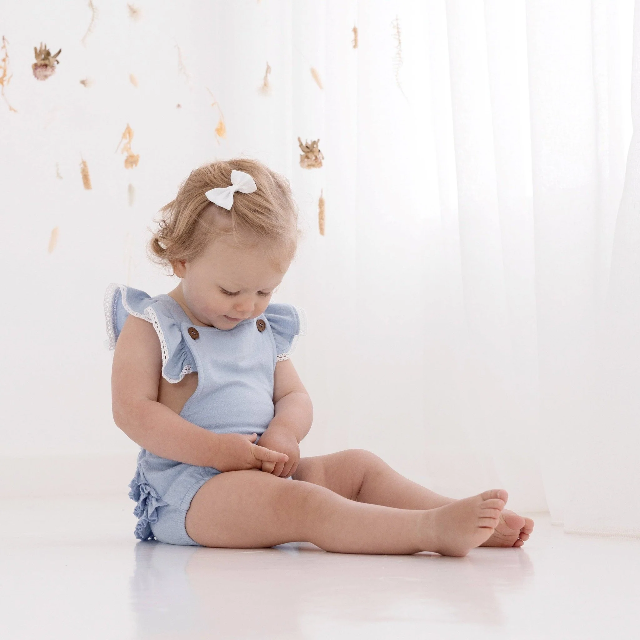 Chambray Ruffle Playsuit - Image 5