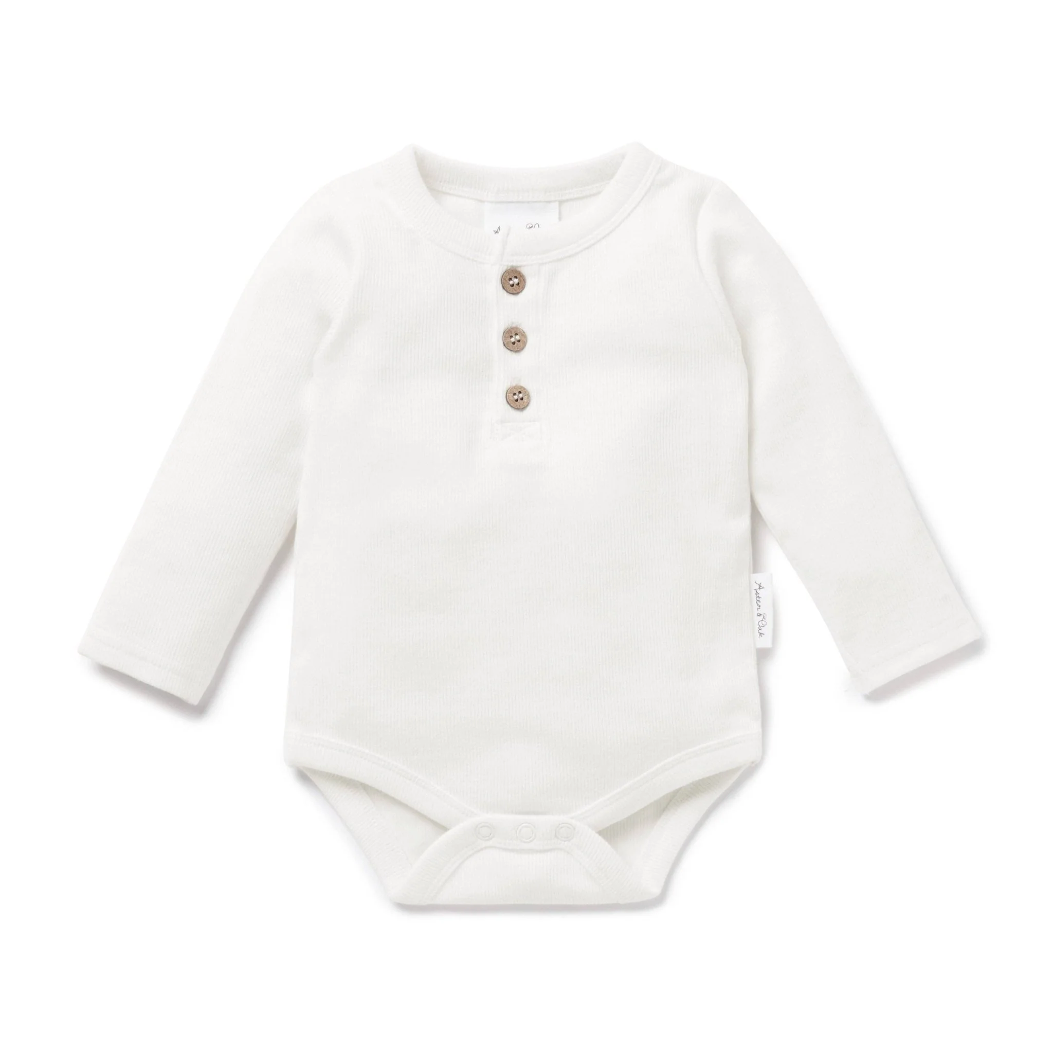 Classic Rib Organic Cotton Bodysuit | Snow - Image 2