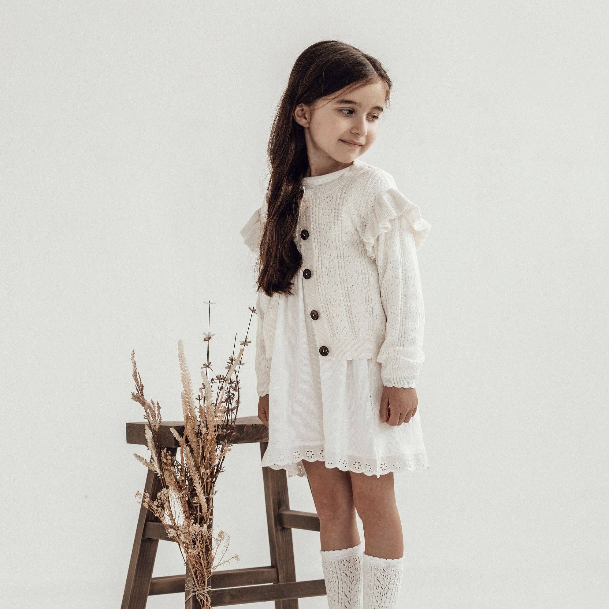 Snow Rib Ruffle Dress - Image 3