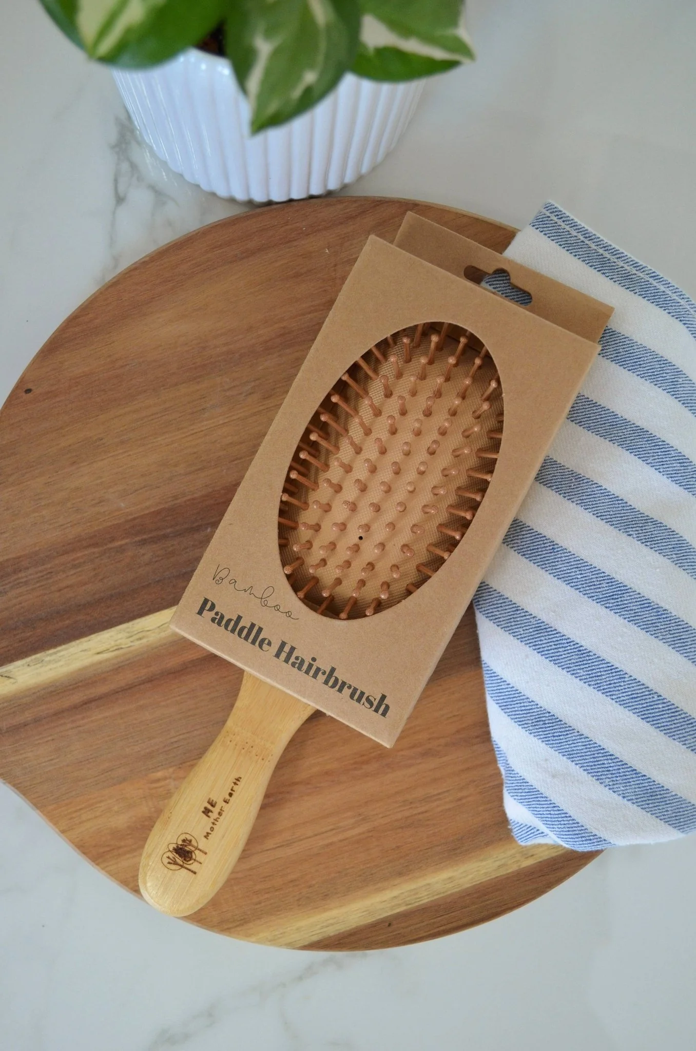 Bamboo Paddle Hairbrush - Image 5