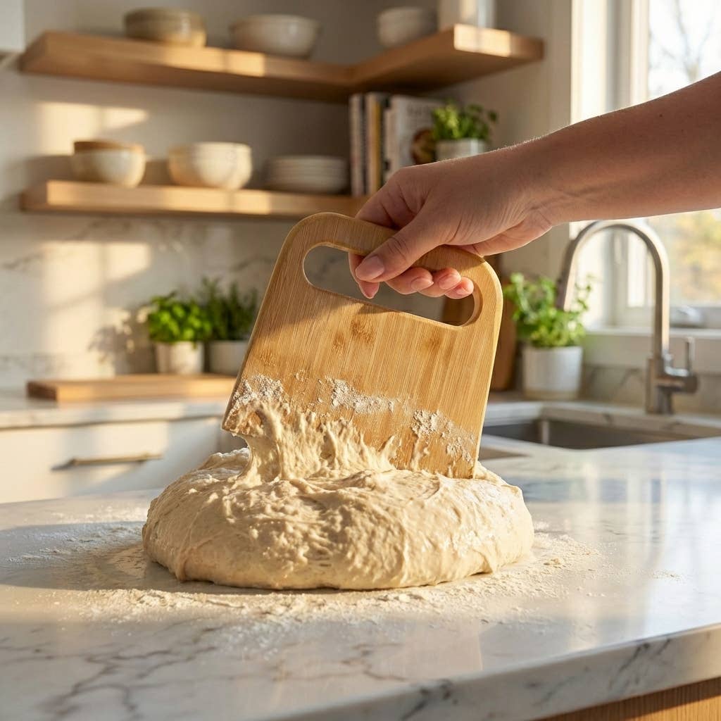 Bamboo Baking Bench & Dough Scraper - Image 2