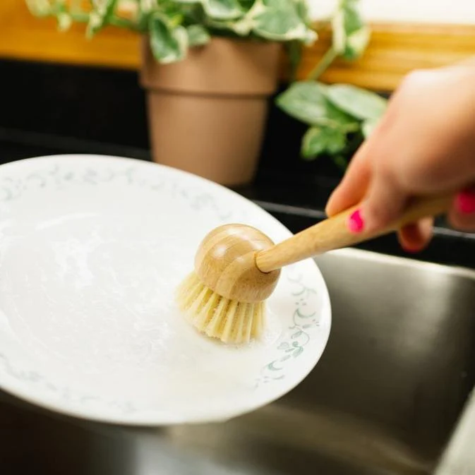 Bamboo Kitchen Dish Scrubber - Image 2