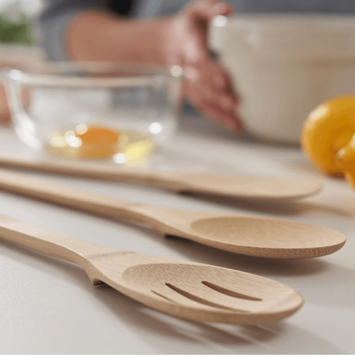 'Give It a Rest' Bamboo Slotted Spoon - Image 3