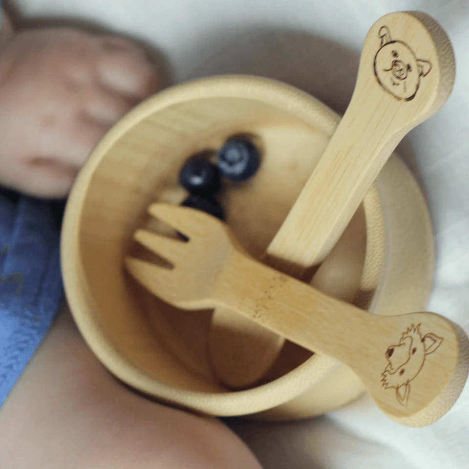 Kid's Bamboo Fork and Spoon - Image 3