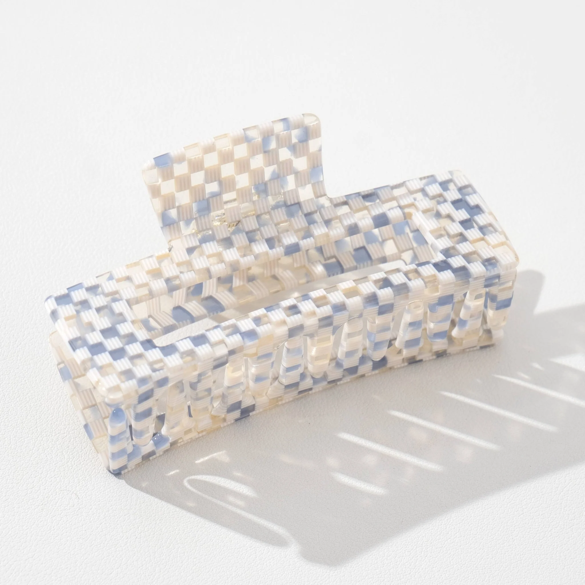 Blue Sand Checkerboard | Large Claw Clips - Image 4