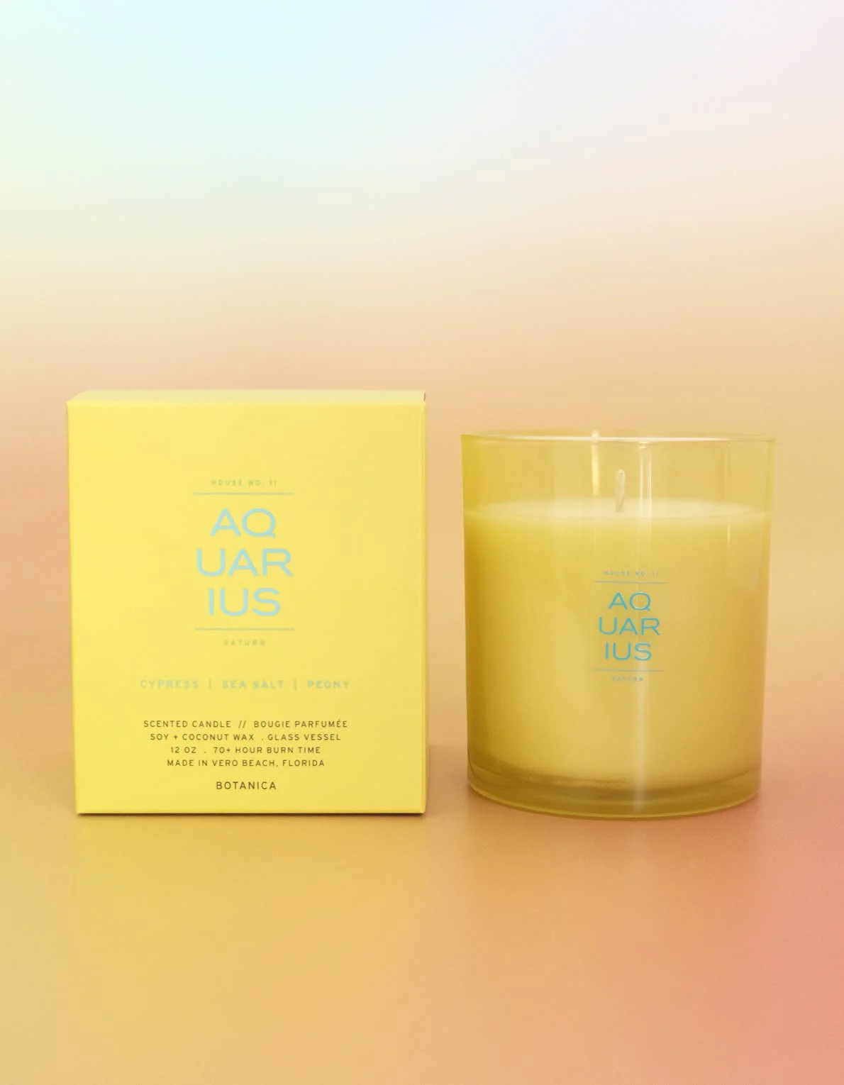 Aquarius Zodiac Candle - Image 3