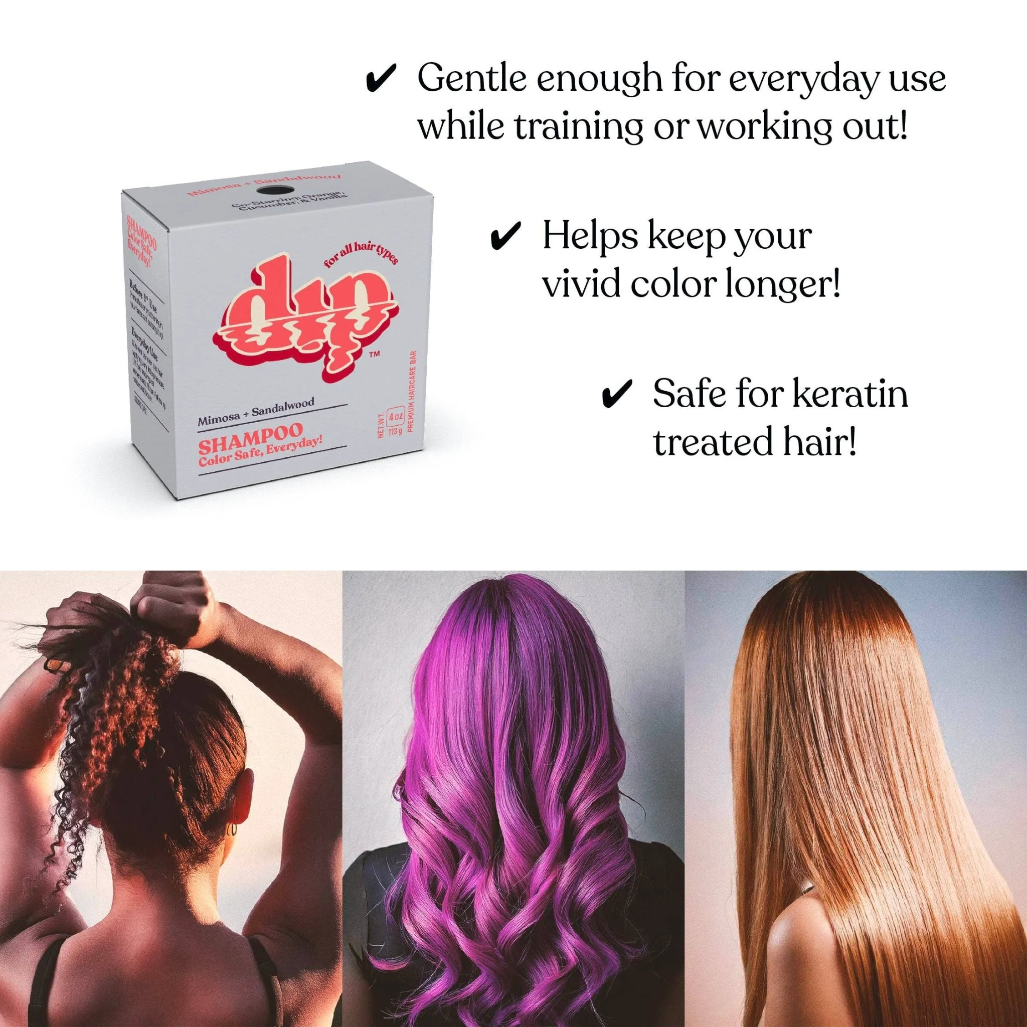 Color Safe Shampoo Bar for Every Day | Mimosa & Sandalwood - Image 4