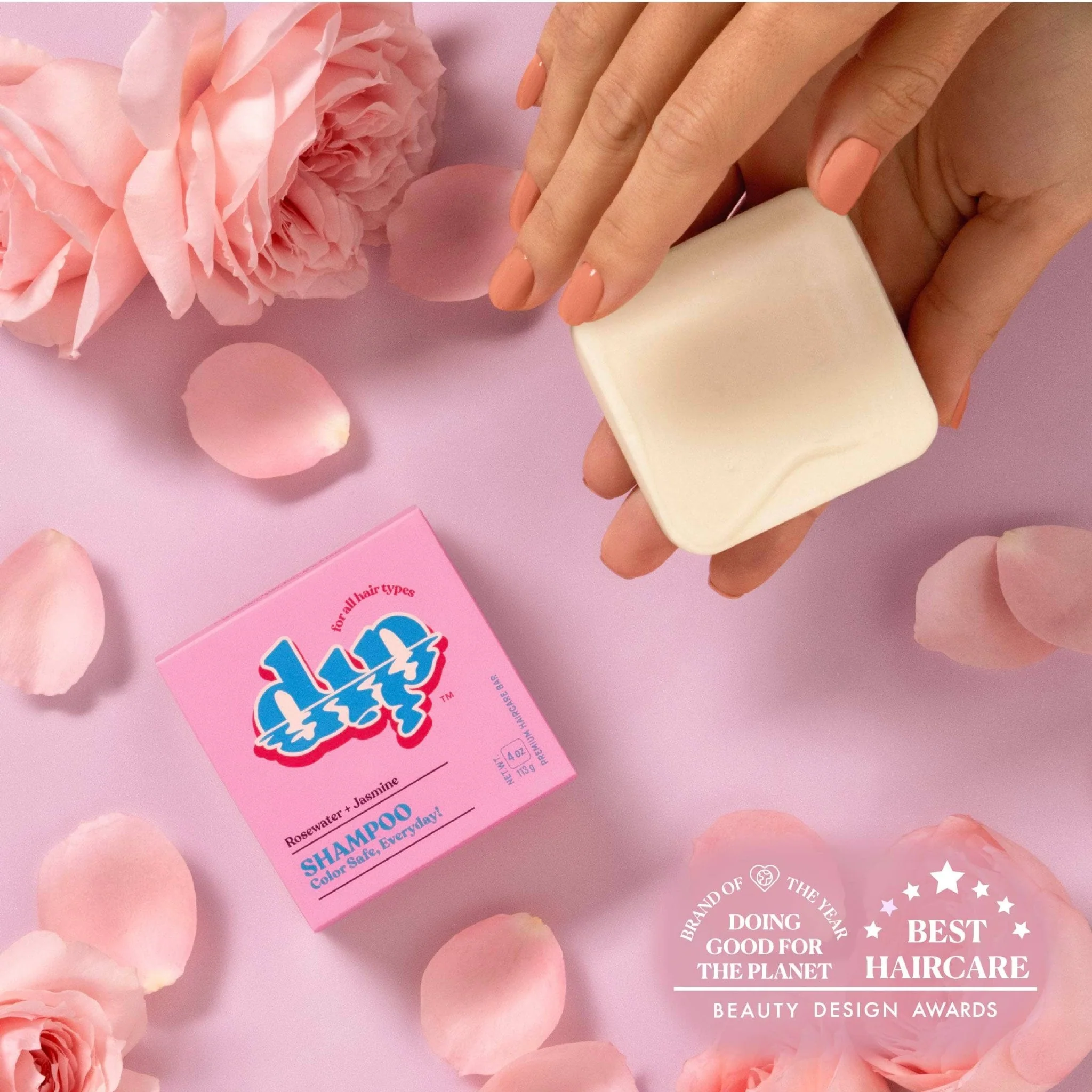Color Safe Shampoo Bar for Every Day | Rosewater & Jasmine - Image 3