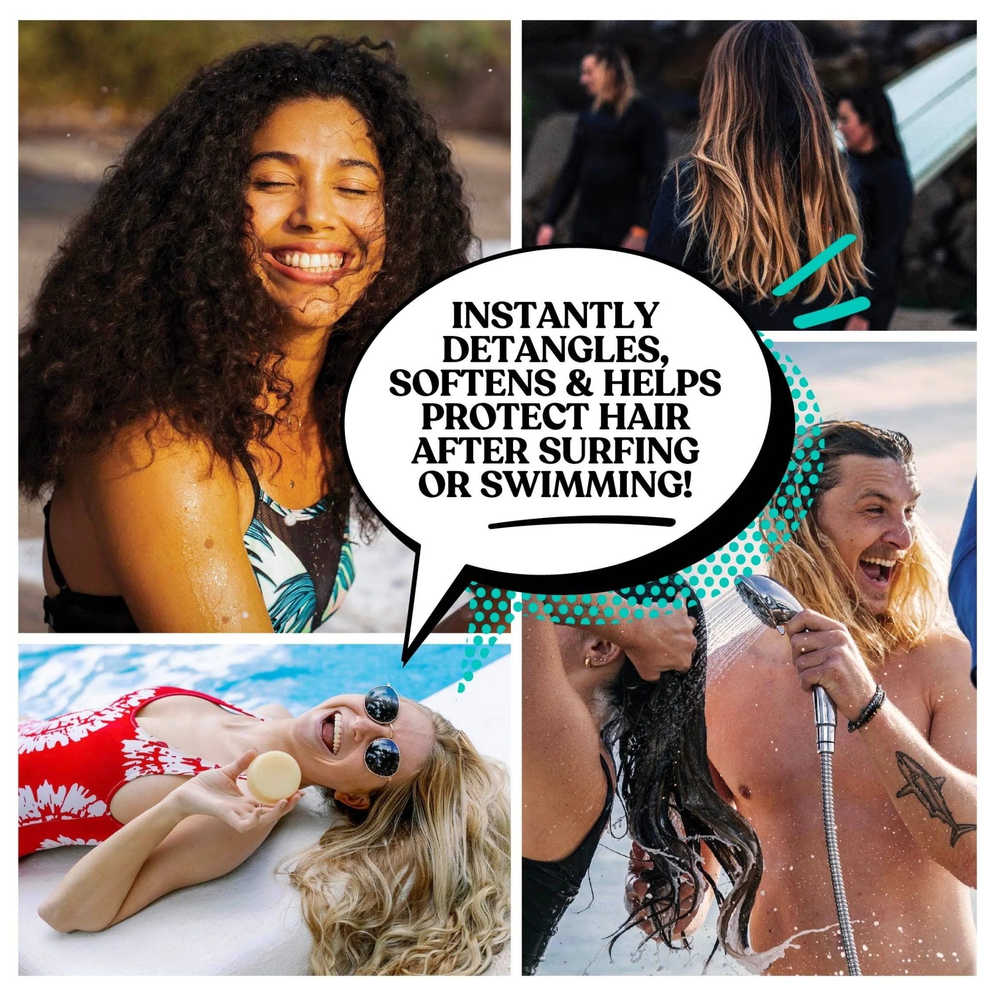 Conditioner Bar & After Swim Detangler | Rosewater & Jasmine - Image 10