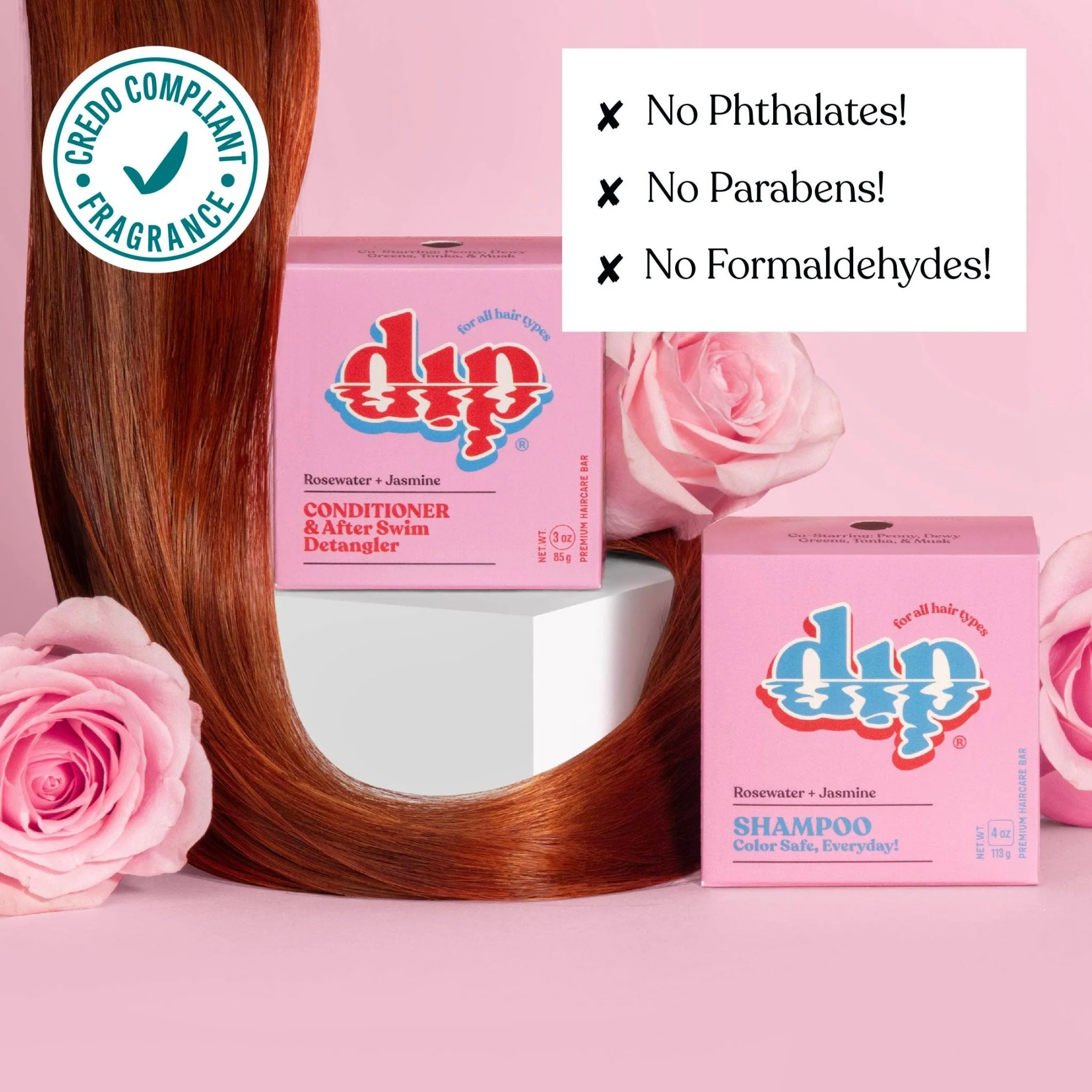Conditioner Bar & After Swim Detangler | Rosewater & Jasmine - Image 5