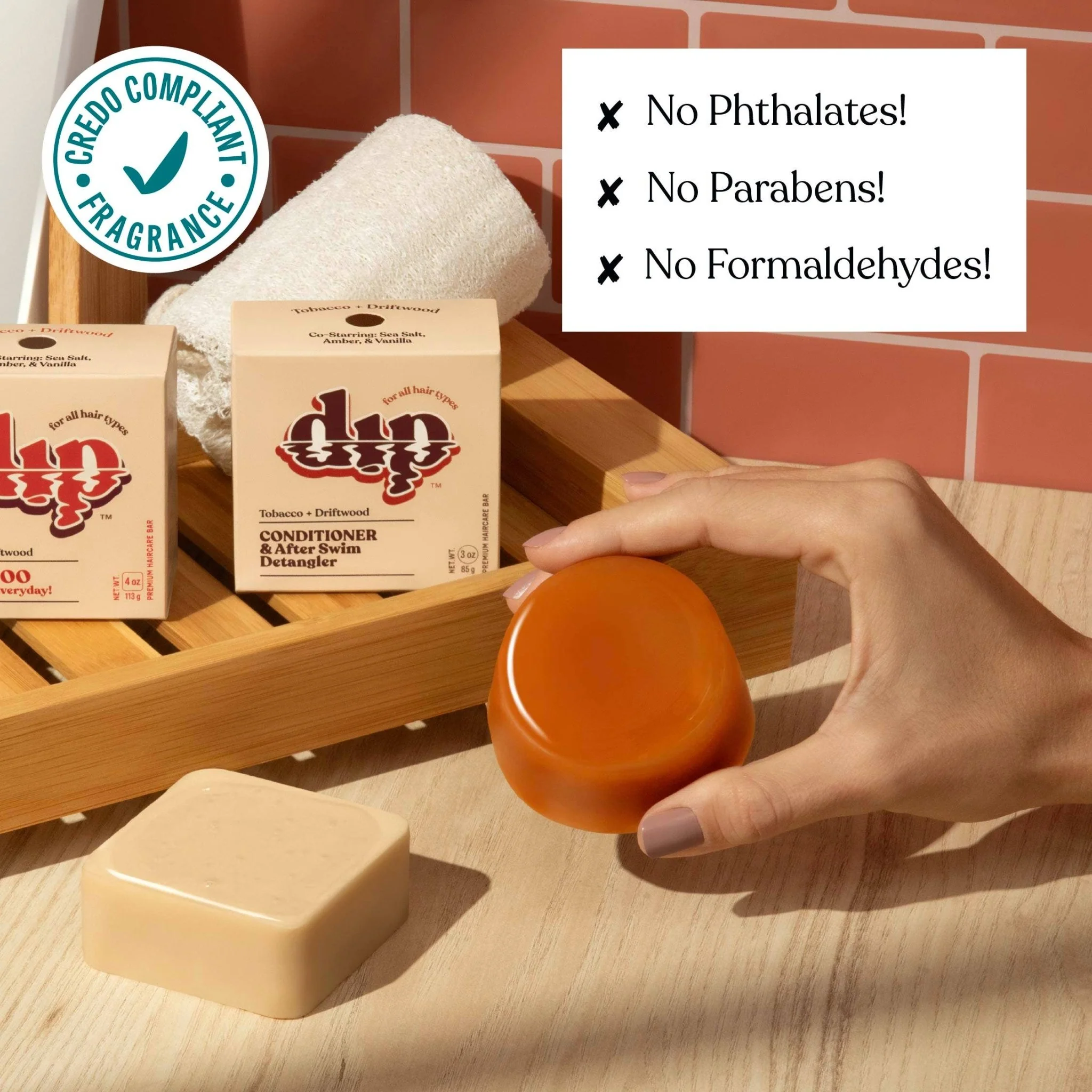 Conditioner Bar & After Swim Detangler | Tobacco & Driftwood - Image 5