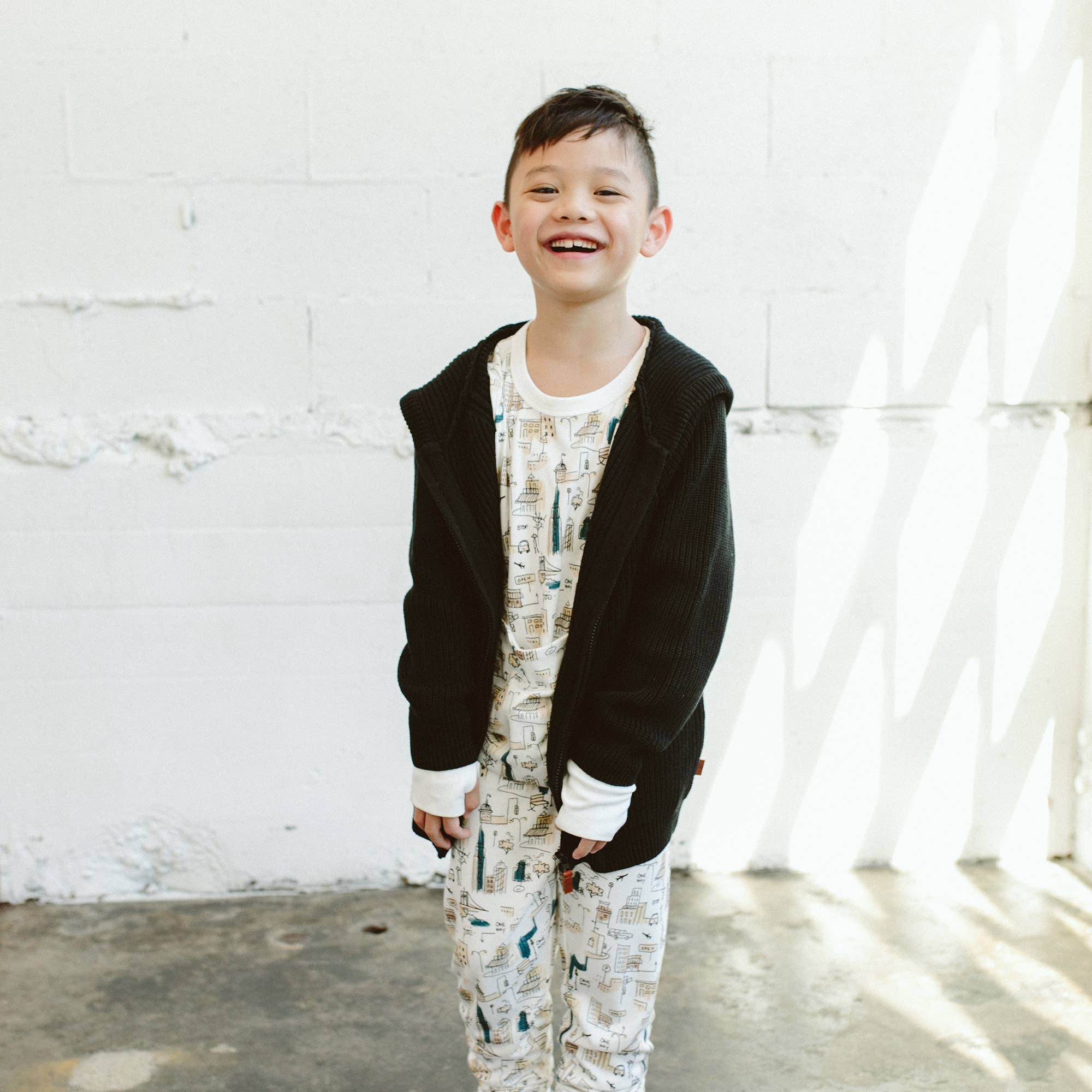 Cotton Baby & Kids' Knit Hoodie | Shadow - Image 3