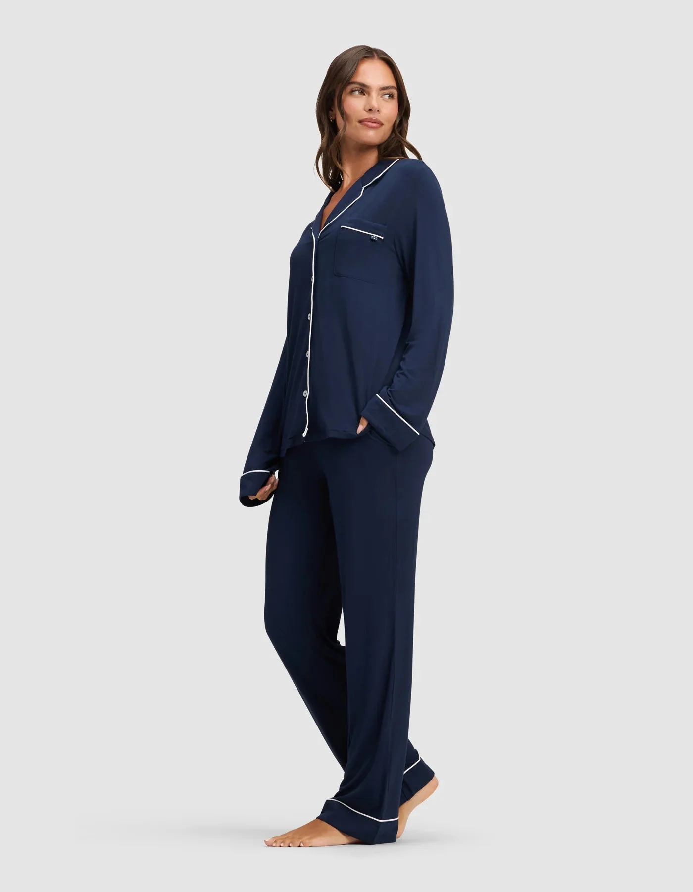 Women's Bamboo Stretch-Knit Long Sleeve Pajama Set - Image 5