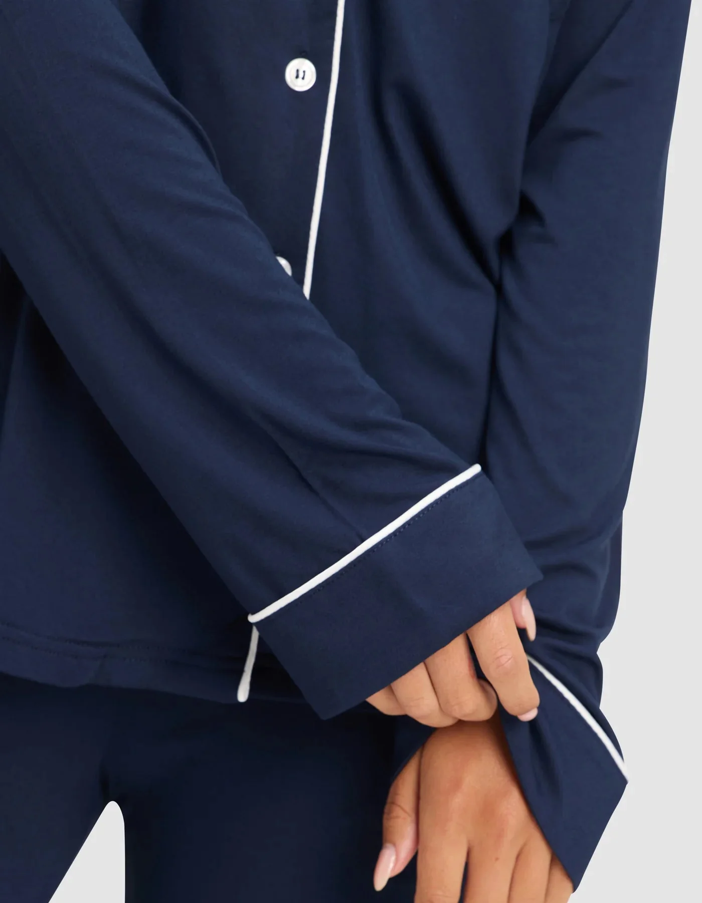 Women's Bamboo Stretch-Knit Long Sleeve Pajama Set - Image 6