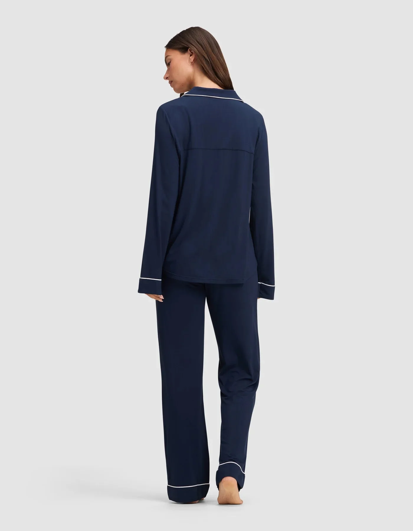 Women's Bamboo Stretch-Knit Long Sleeve Pajama Set - Image 7