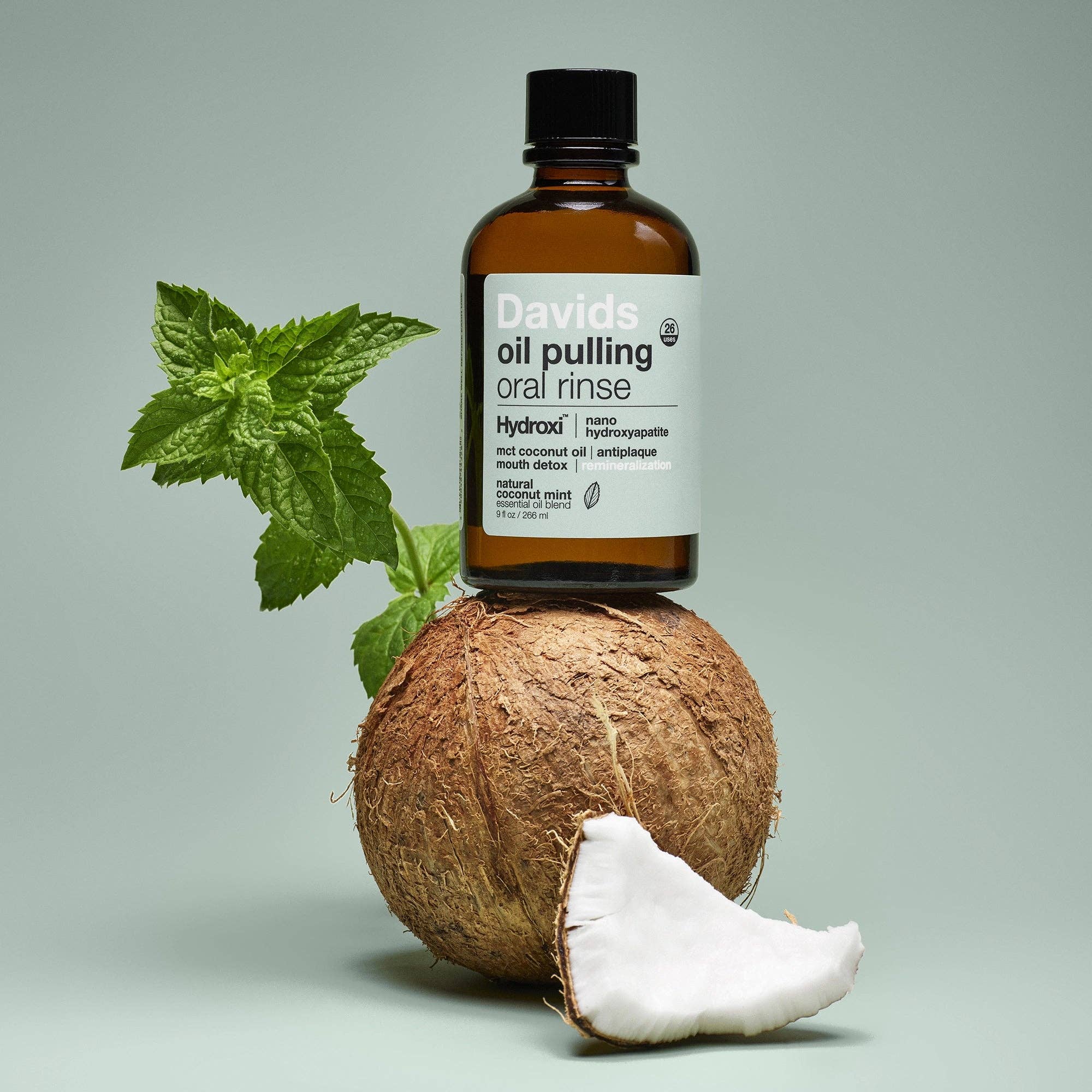 Davids Hydroxi™ Oil Pulling Oral Rinse w/ Nano Hydroxyapatite - Image 2