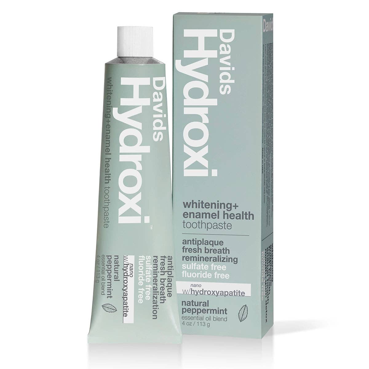 Davids Hydroxi™ Whitening + Enamel Health Nano Hydroxyapatite Premium Toothpaste | Peppermint - Image 4
