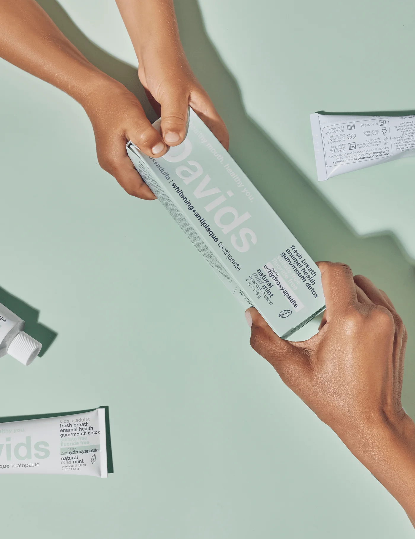 Davids Kids + Adults Nano-Hydroxyapatite Premium Toothpaste | Mild Mint - Image 3