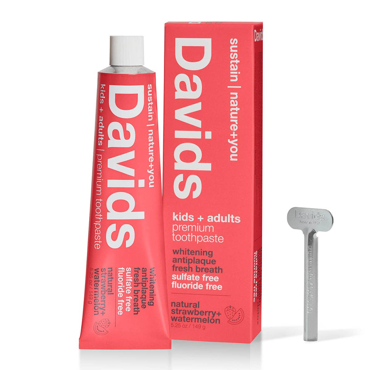 Davids Kids + Adults Premium Toothpaste | Strawberry Watermelon - Image 3