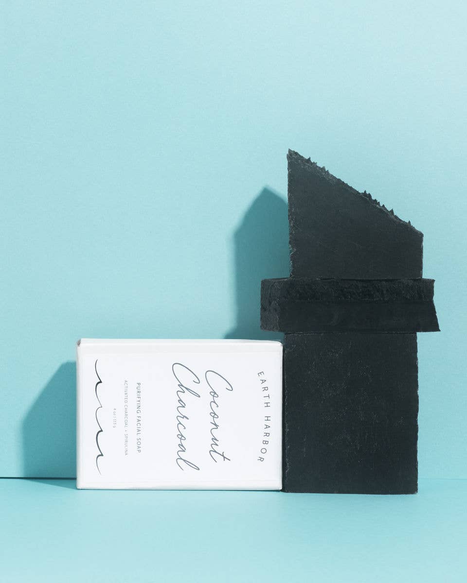 Coconut Charcoal Facial Soap | Superfood Spirulina +Fruit Oil - Image 2
