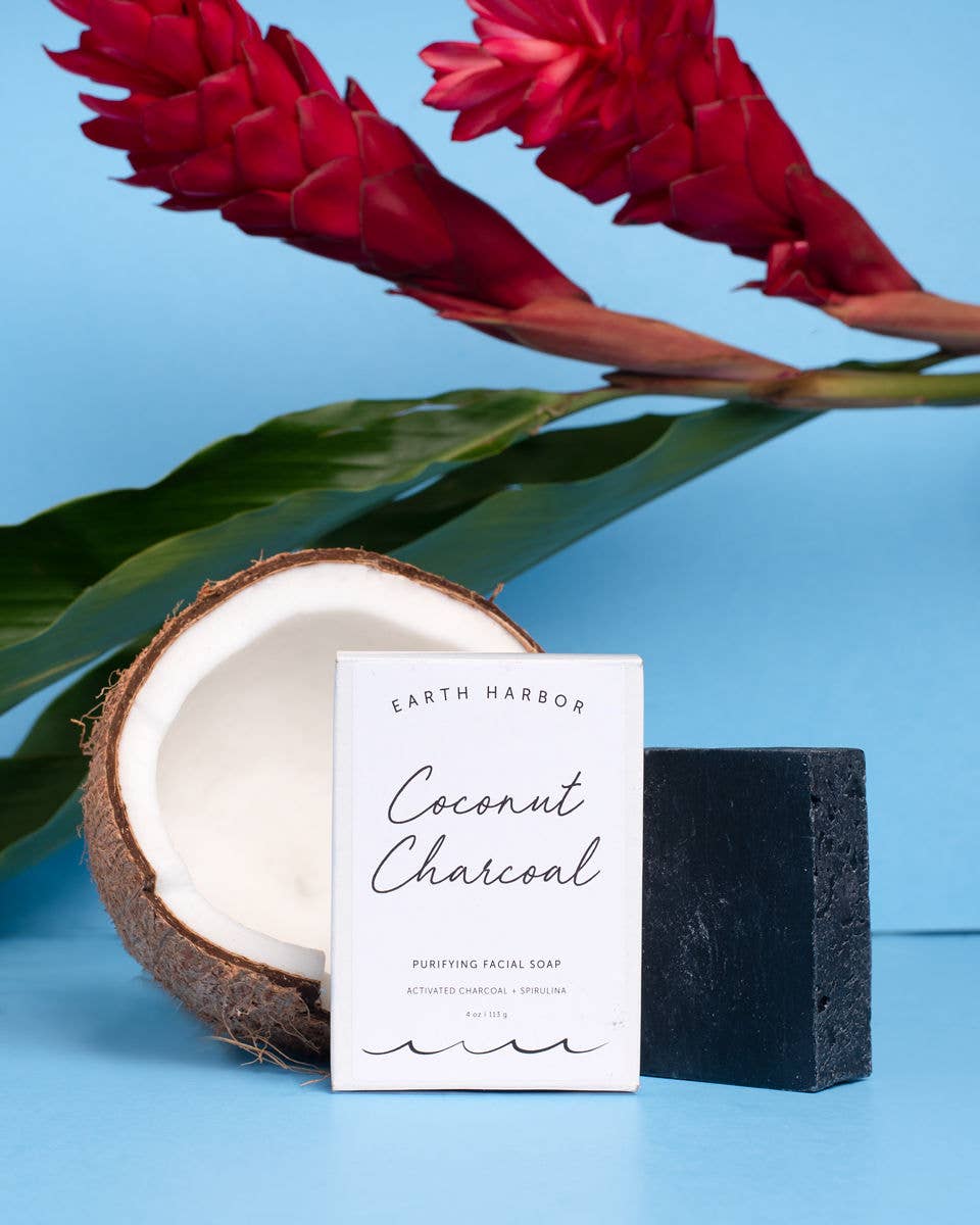 Coconut Charcoal Facial Soap | Superfood Spirulina +Fruit Oil - Image 4