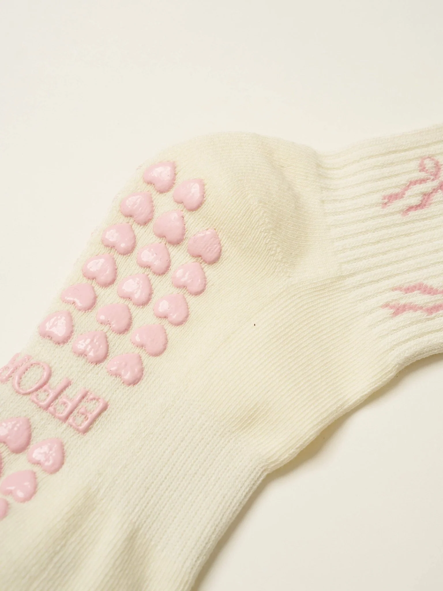 🎀 Bow Ruffle Grip Sock | Soft Pink | Pilates Socks - Image 7