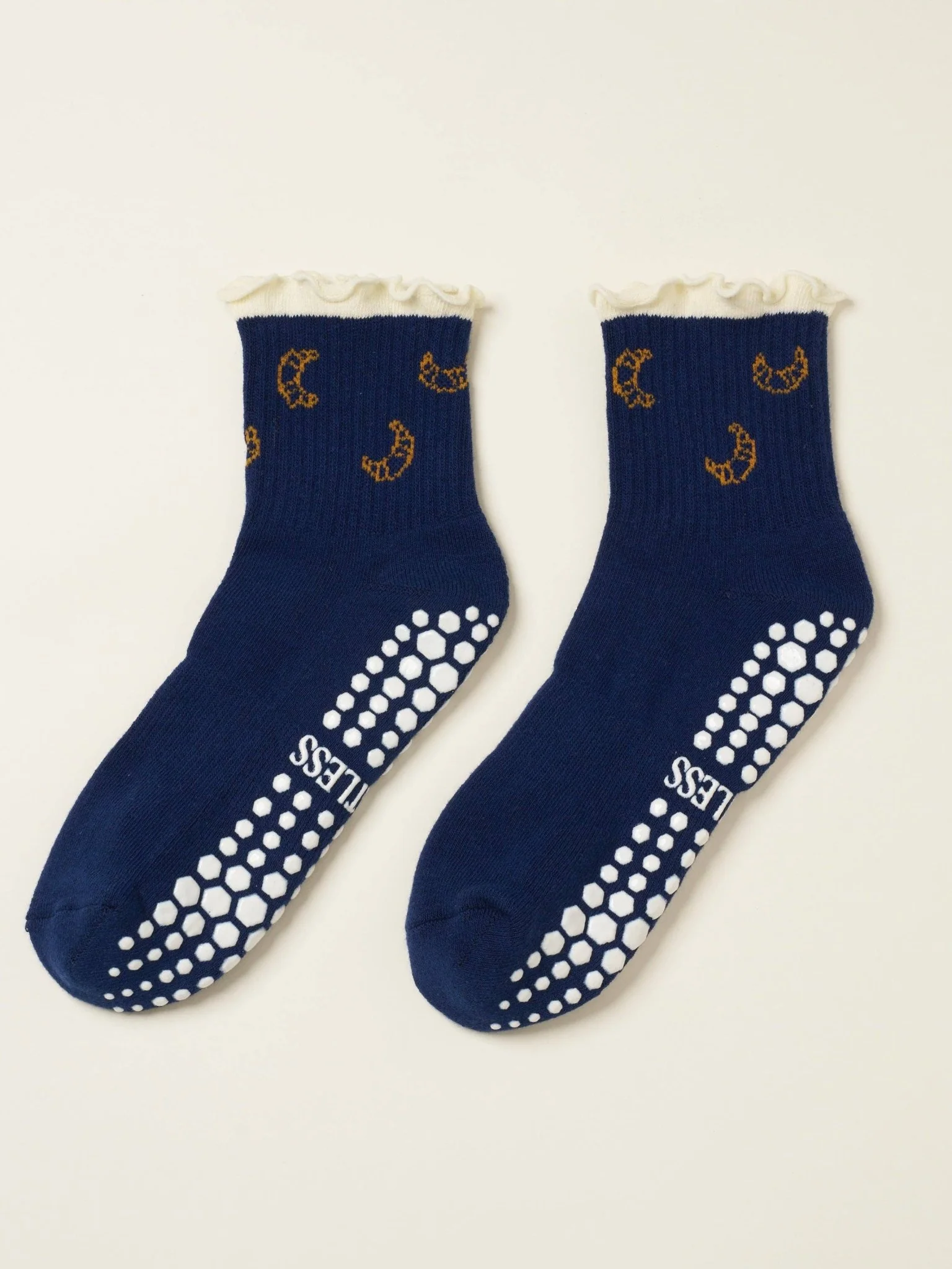 🥐 Croissant Ruffle Grip Sock | Pilates Socks - Image 3