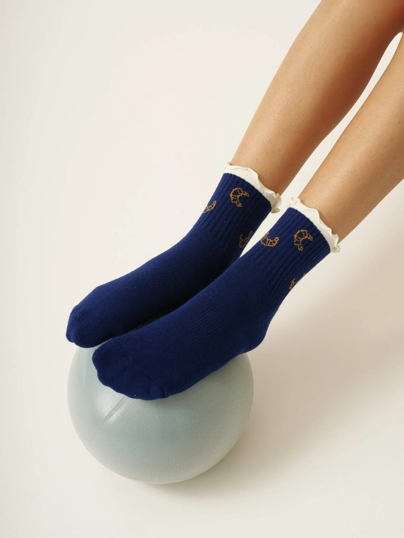 🥐 Croissant Ruffle Grip Sock | Pilates Socks - Image 6