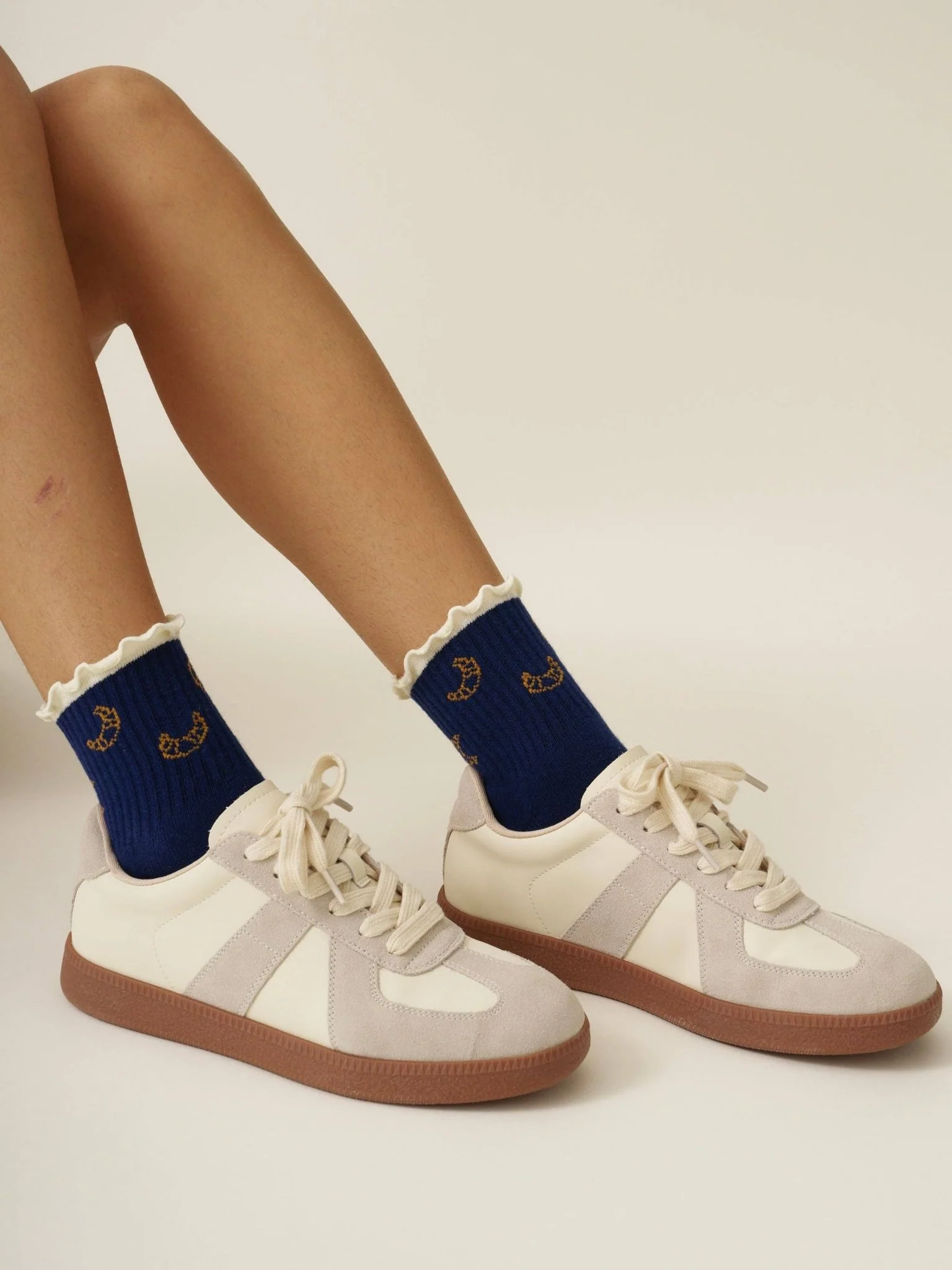 🥐 Croissant Ruffle Grip Sock | Pilates Socks - Image 8