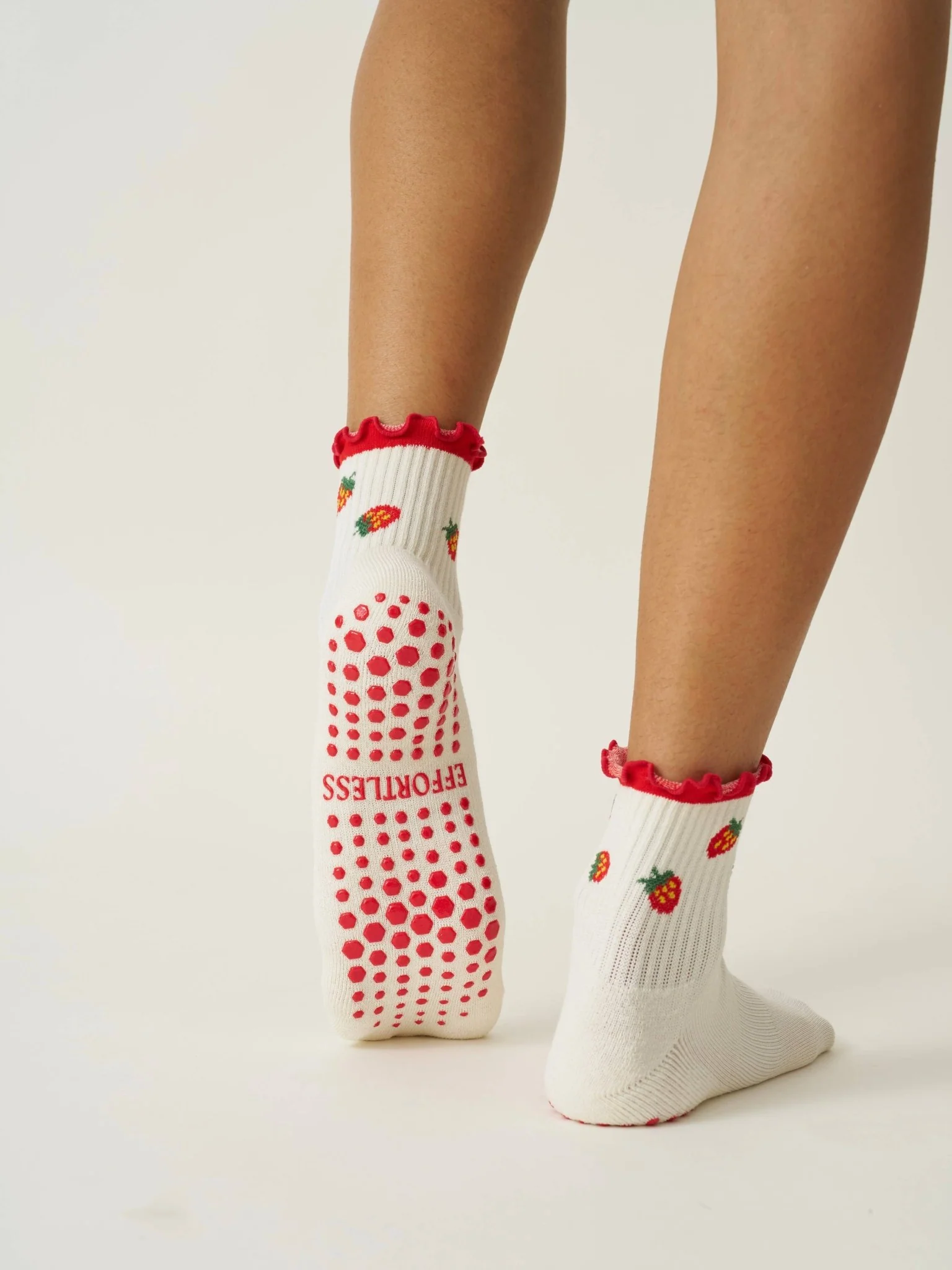 🍓 Strawberry Ruffle Grip Sock | Pilates Socks - Image 8