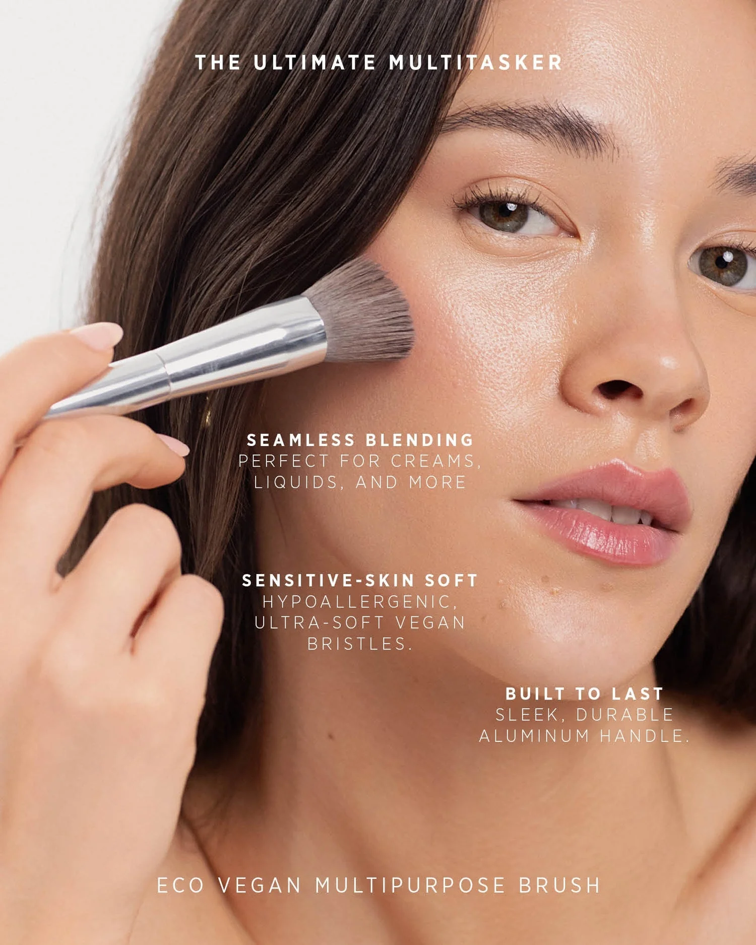 Eco Vegan Multipurpose Brush | Aluminum Handle - Image 5