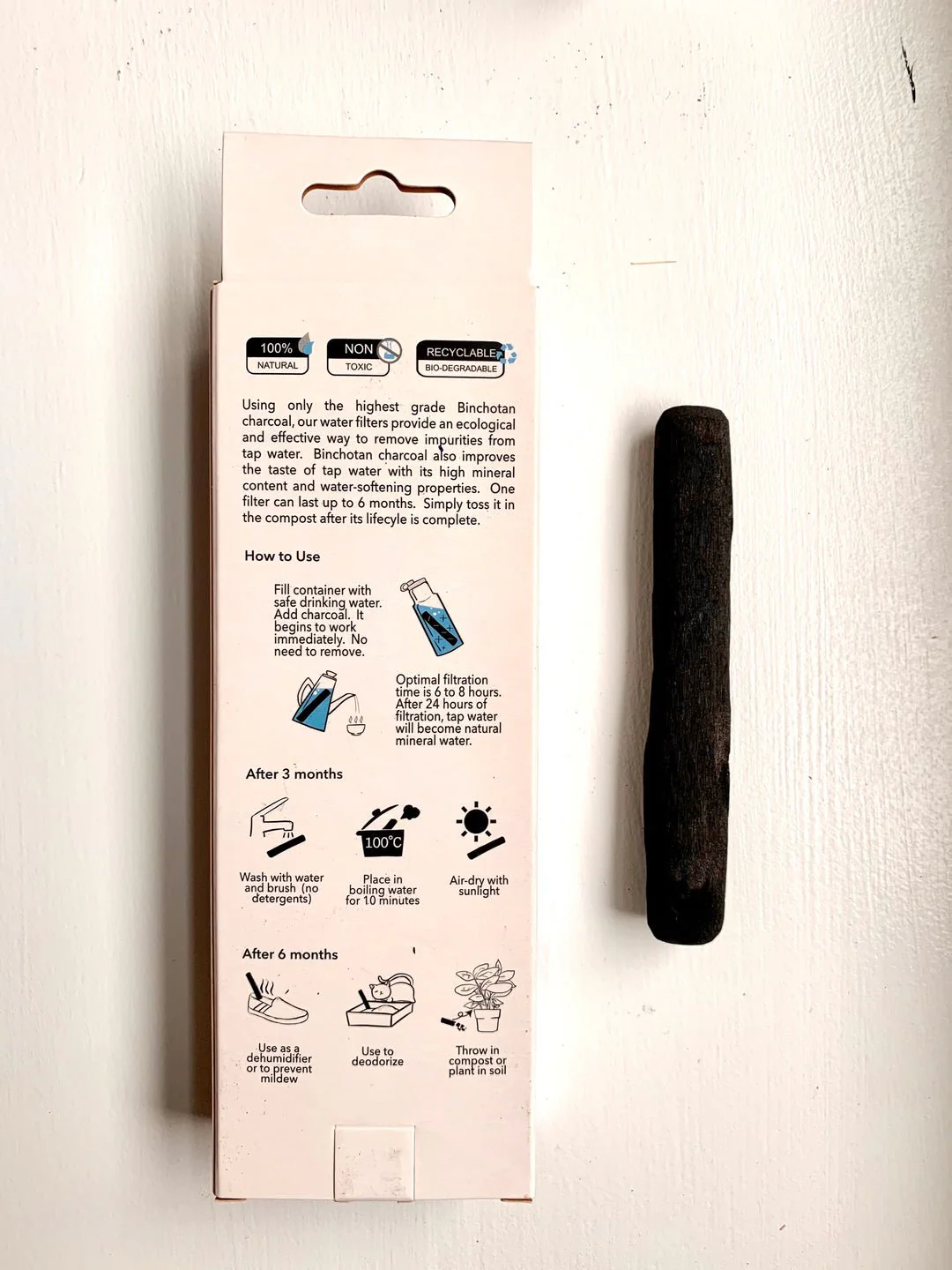 Binchotan Charcoal Water Filter - Image 2