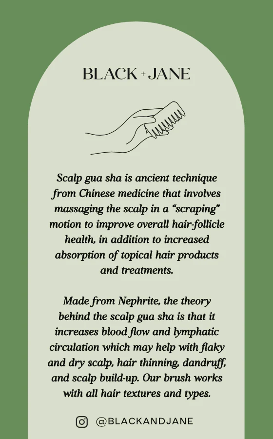 Ethically Sourced Brazilian Gemstone Scalp Gua Sha - Image 4