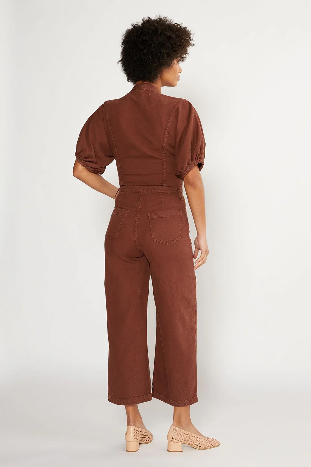 Celeste Wide Leg Jumpsuit | Dark Russet - Image 2
