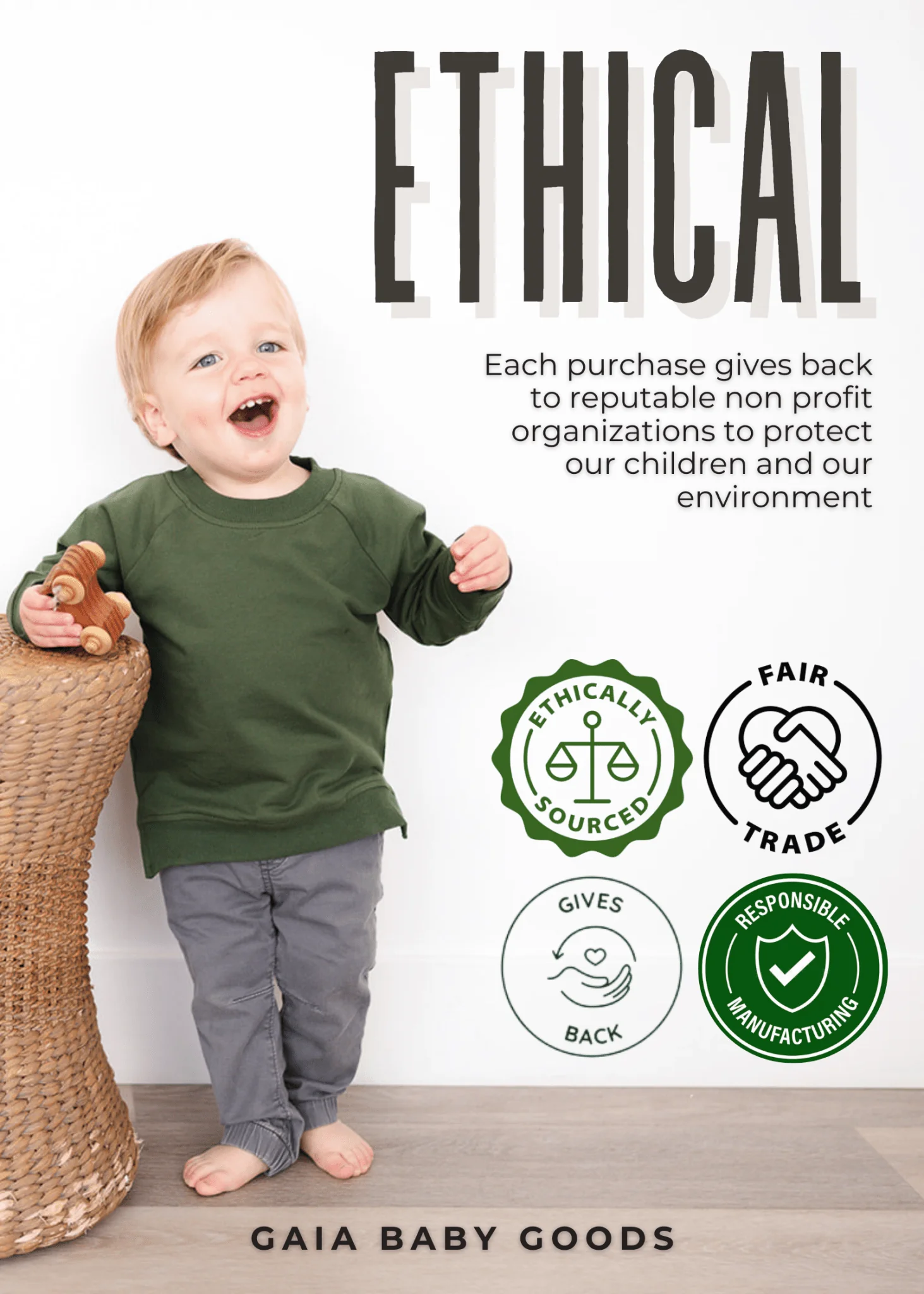 'Game Day Vibes' Football Pullover | Organic Cotton Sweatshirt for Baby and Kids - Image 4