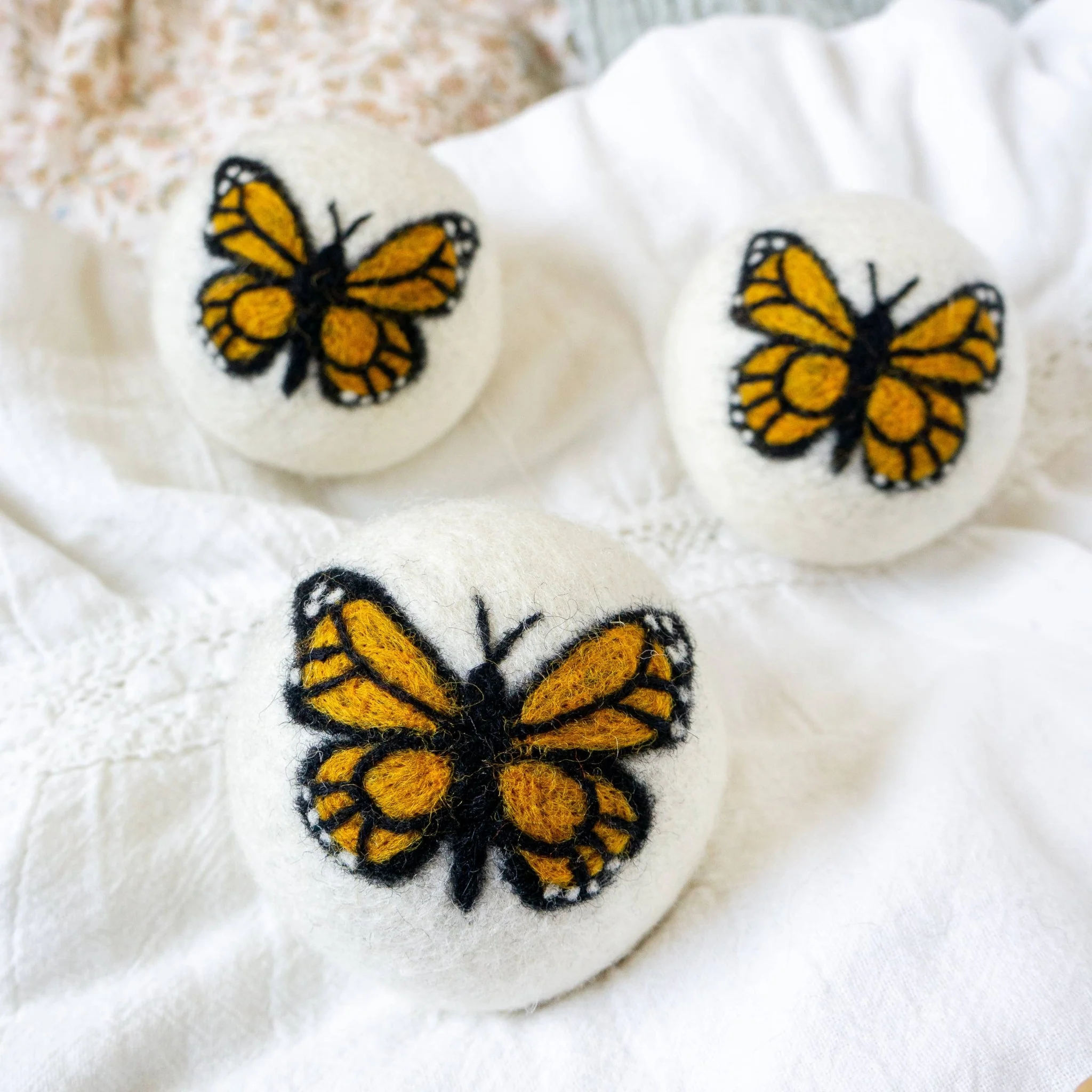 Monarch Butterfly Eco Dryer Ball - Image 3